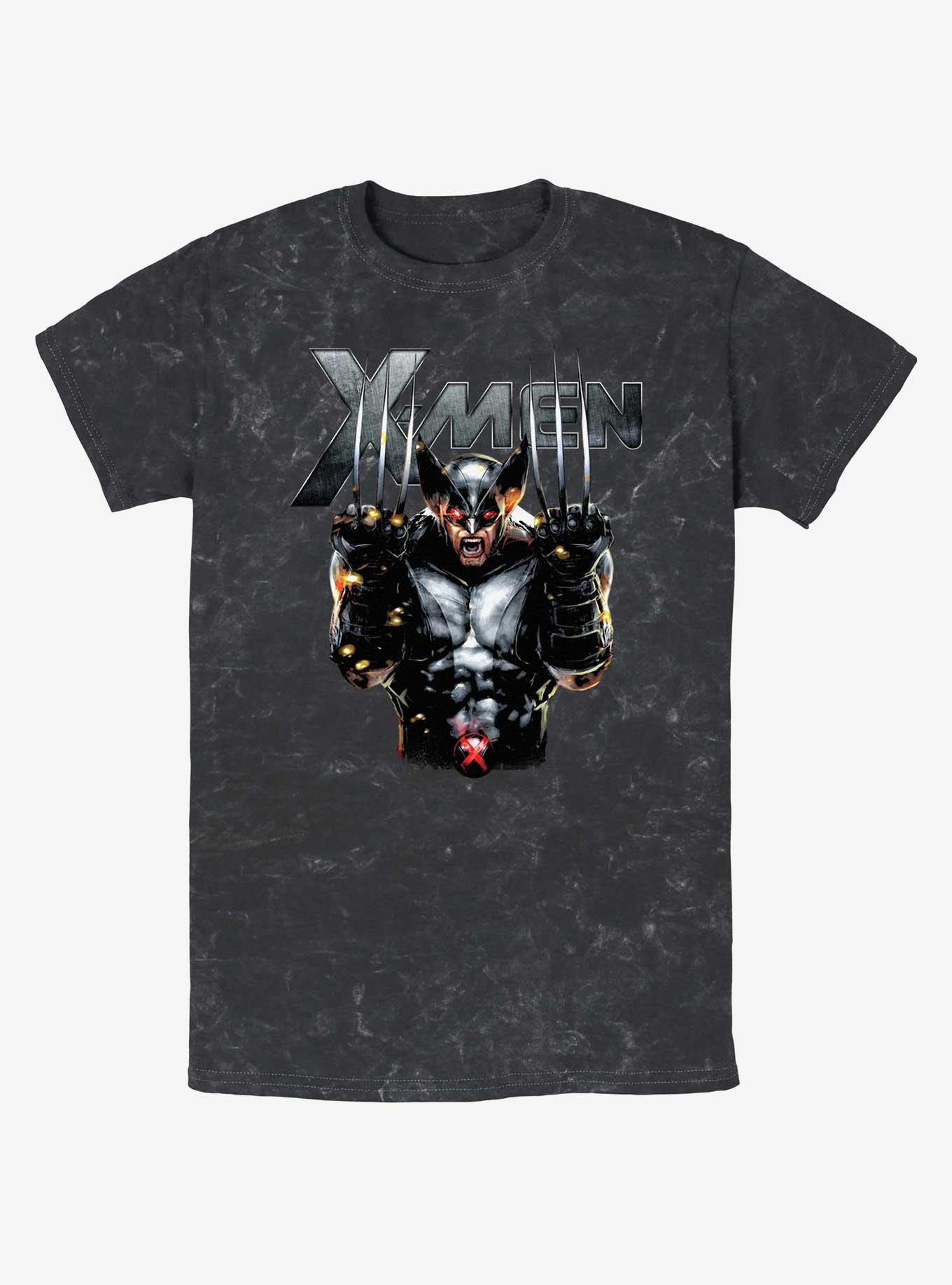 Wolverine Adamantium Rage Mineral Wash T-Shirt, BLACK, hi-res
