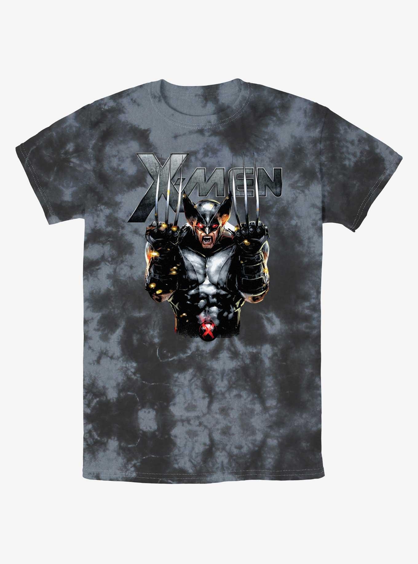 Wolverine Adamantium Rage Tie-Dye T-Shirt, BLKCHAR, hi-res