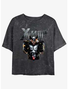 Wolverine Adamantium Rage Girls Mineral Wash Crop T-Shirt, , hi-res