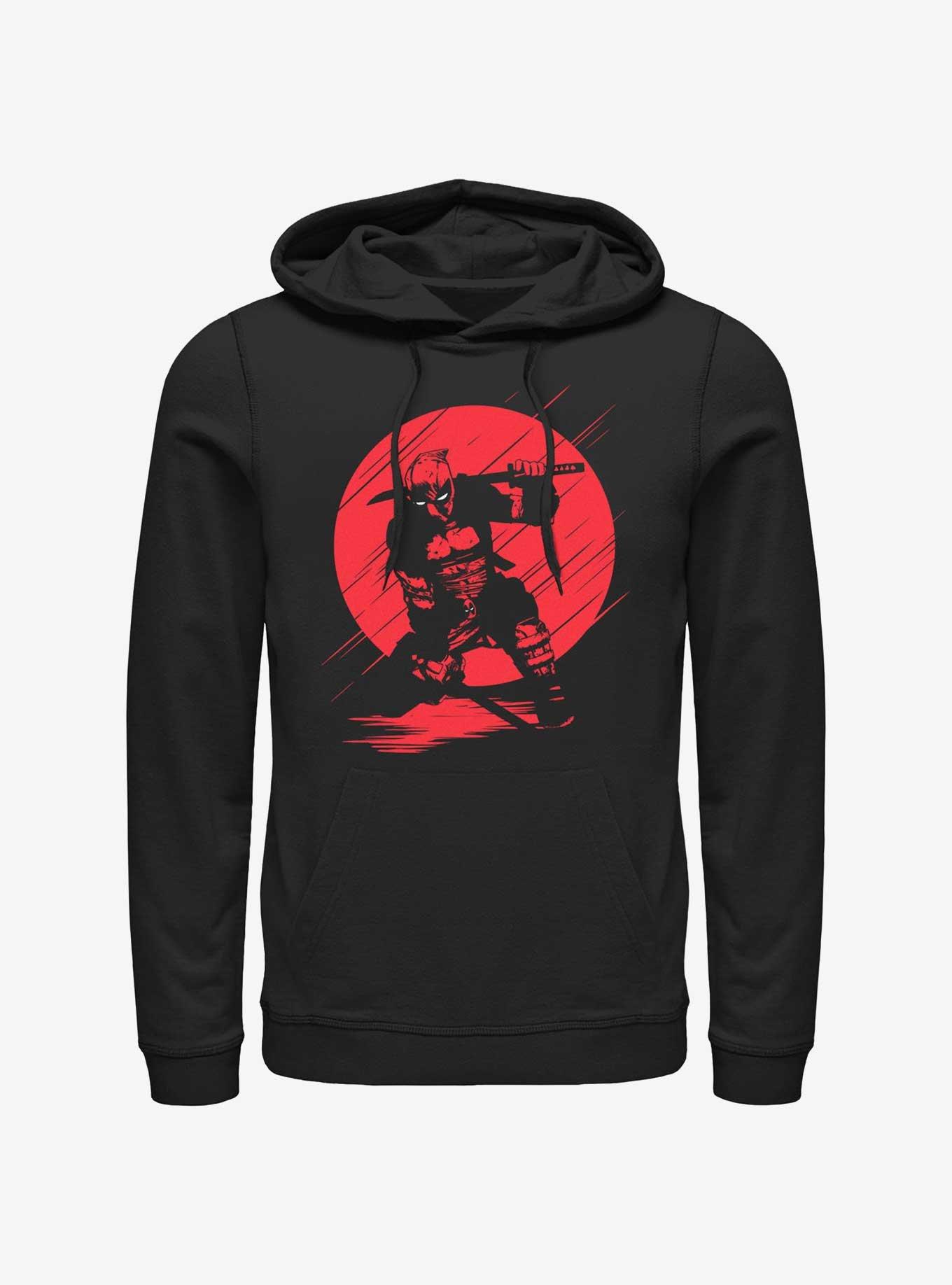 Marvel Deadpool Red Moon Silhouette Hoodie, , hi-res