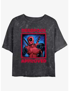 Marvel Deadpool Approved Girls Mineral Wash Crop T-Shirt, , hi-res