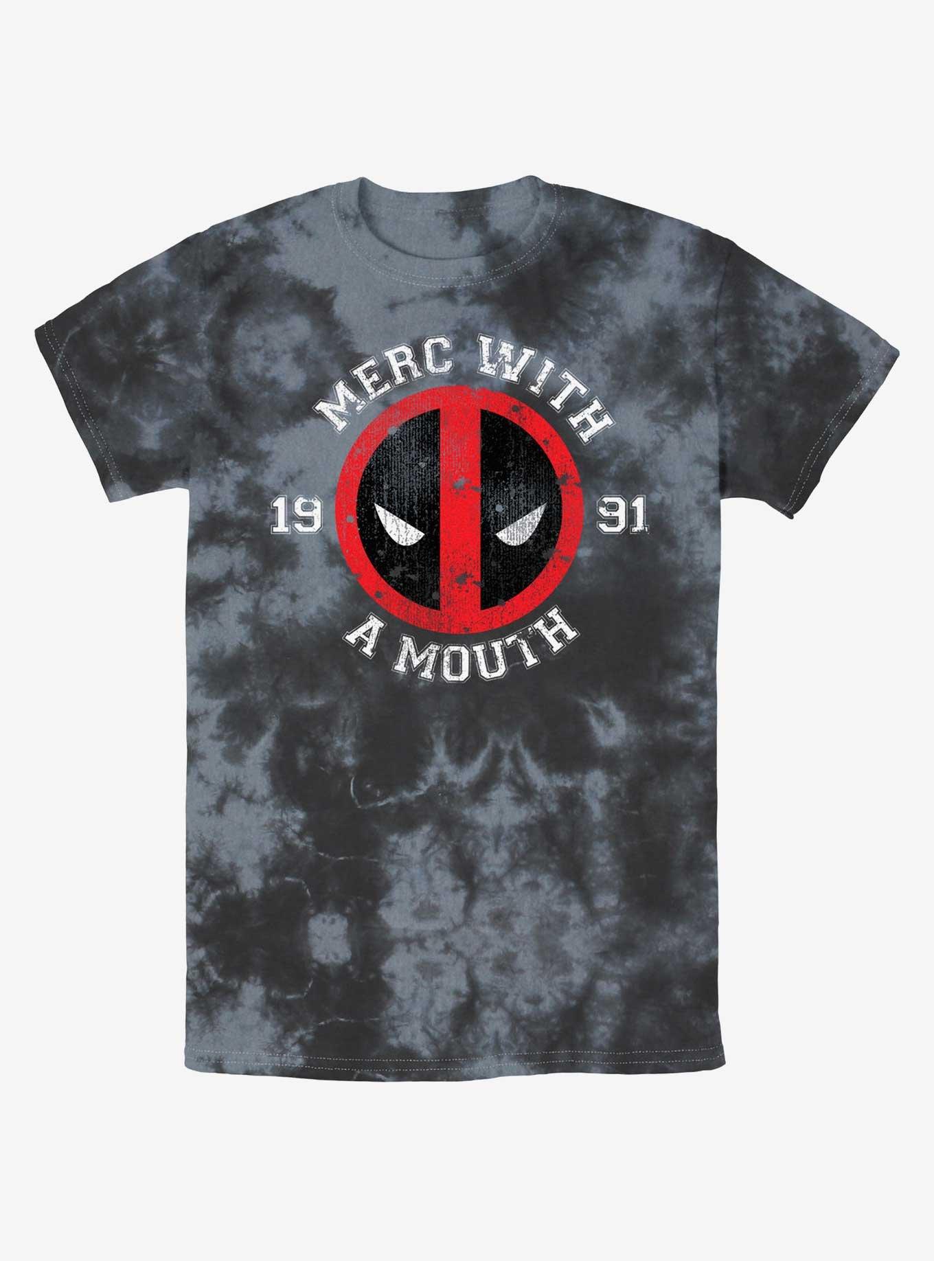 Marvel Deadpool Merc With A Mouth Tie-Dye T-Shirt, BLKCHAR, hi-res