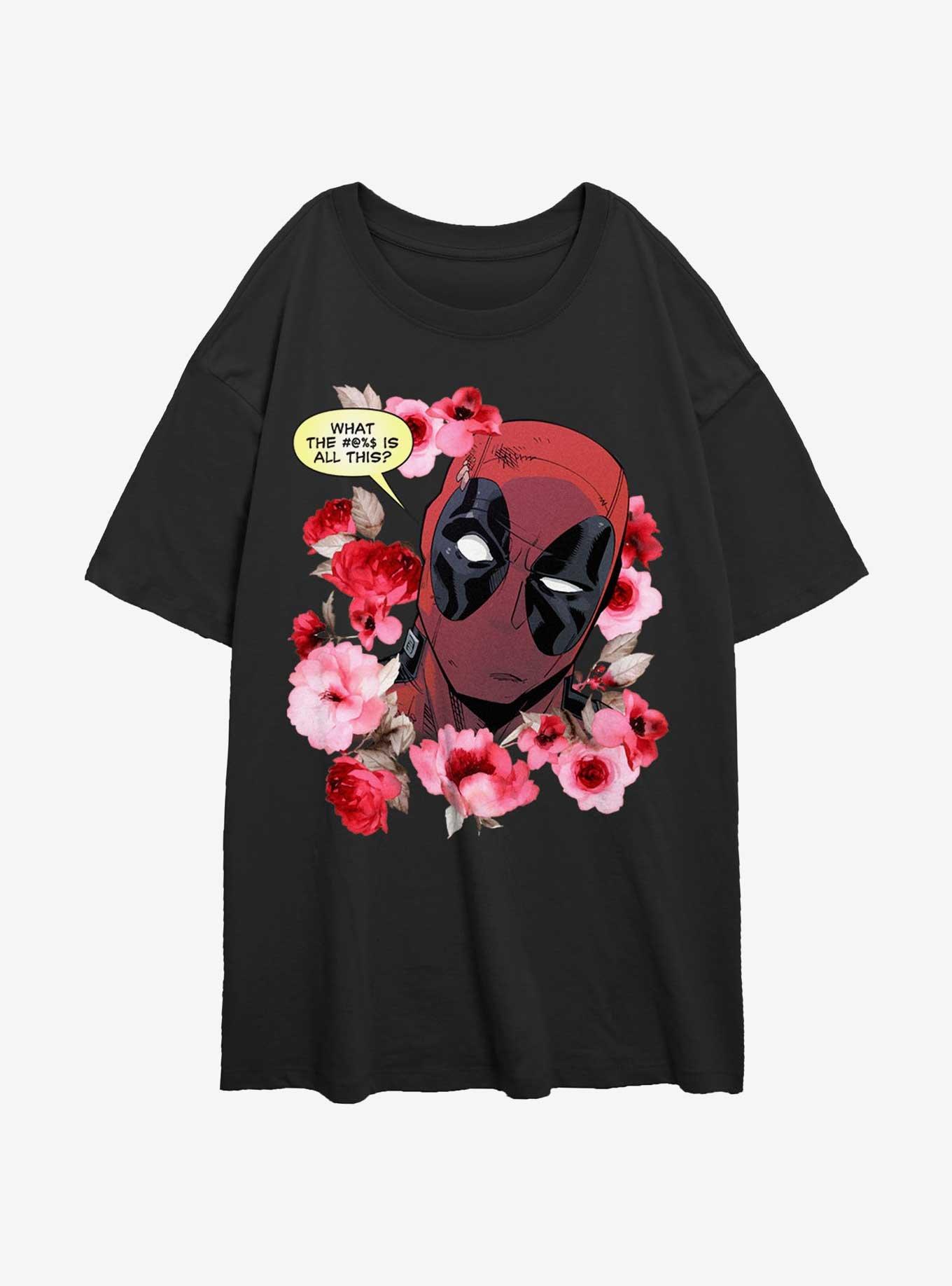 Marvel Deadpool What Is This Girls Oversized T-Shirt, BLACK, hi-res