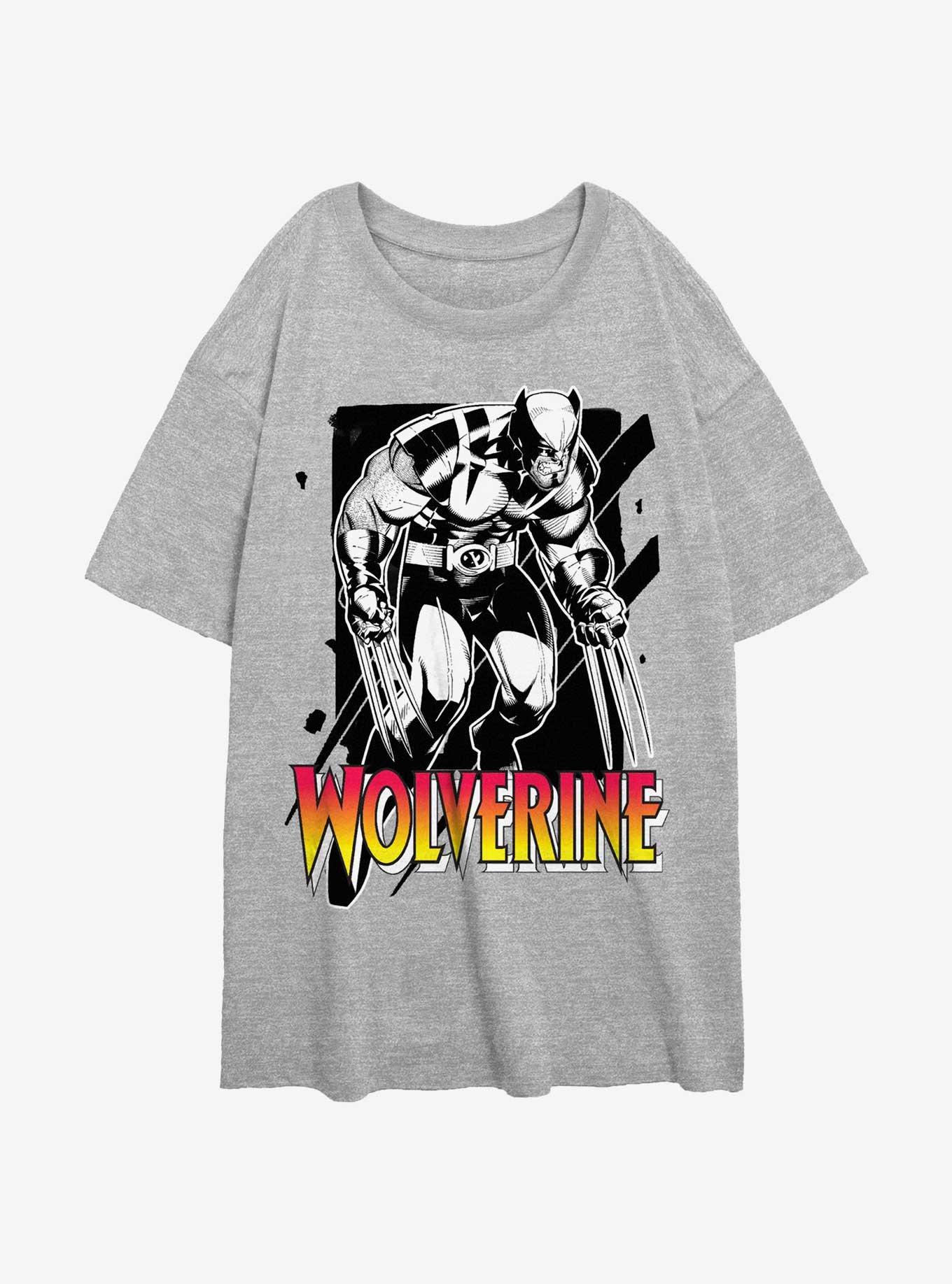 Wolverine Claw Marks Girls Oversized T-Shirt, BLACK, hi-res