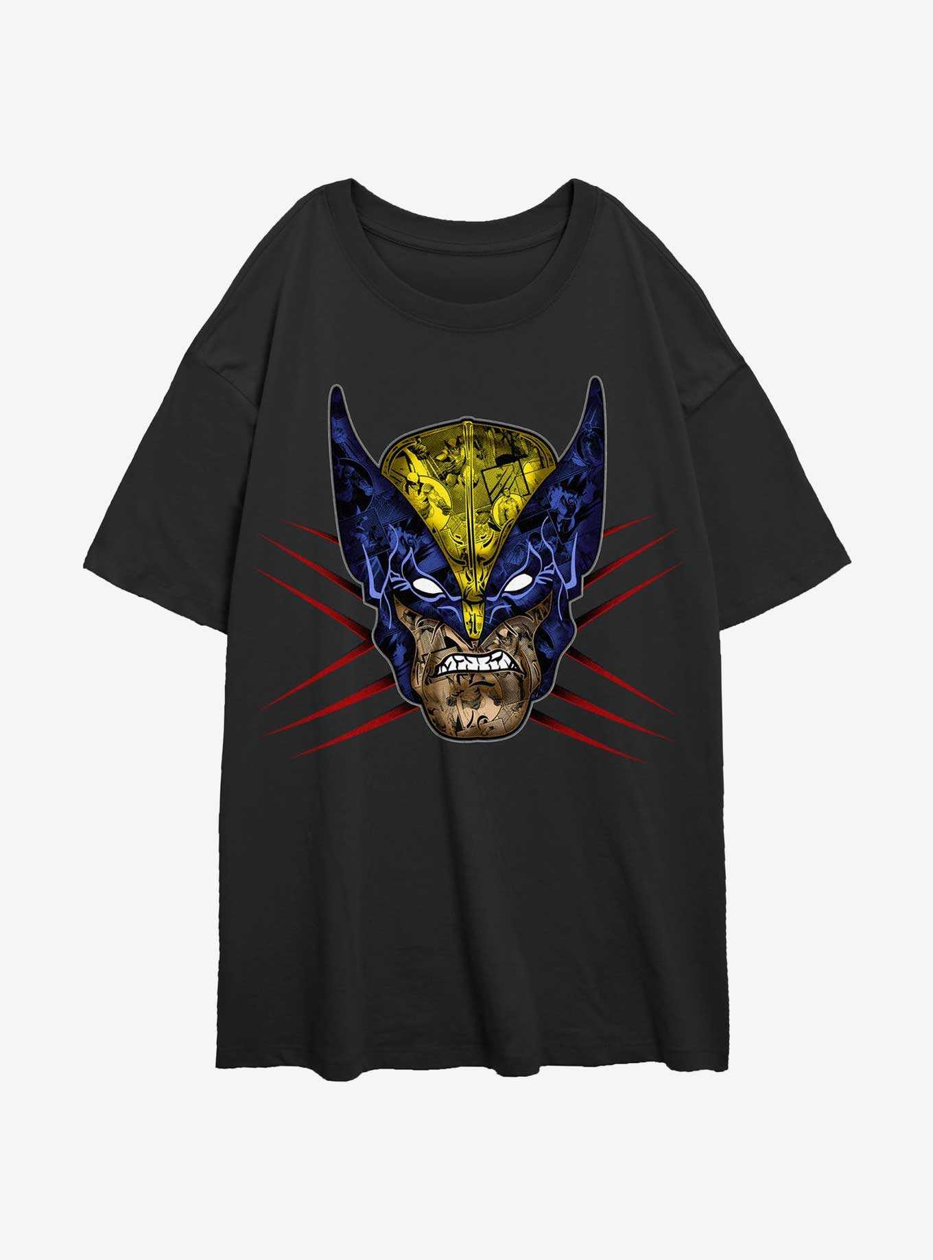 Wolverine Rage Face Girls Oversized T-Shirt, , hi-res