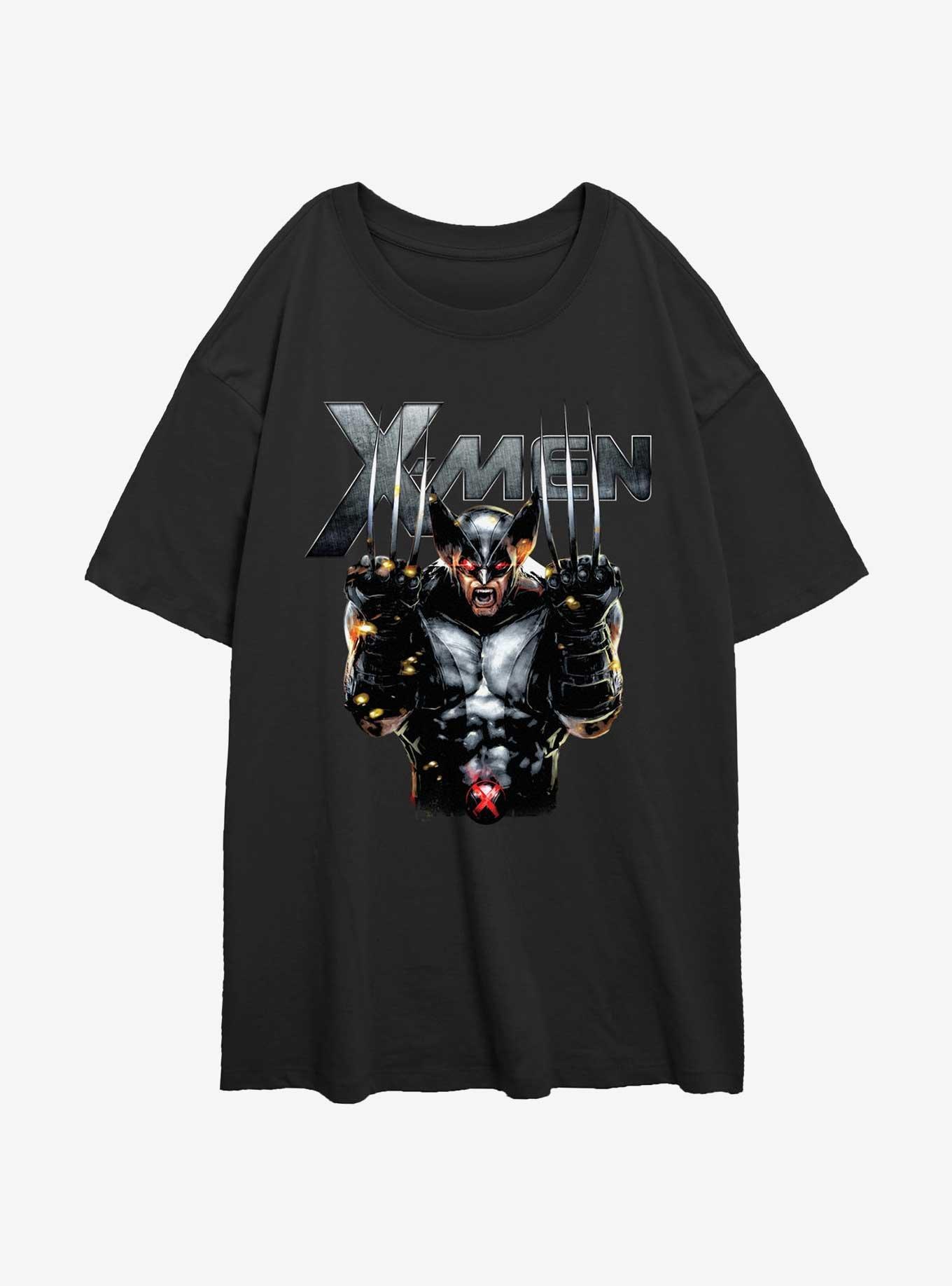 Wolverine Adamantium Rage Girls Oversized T-Shirt, BLACK, hi-res