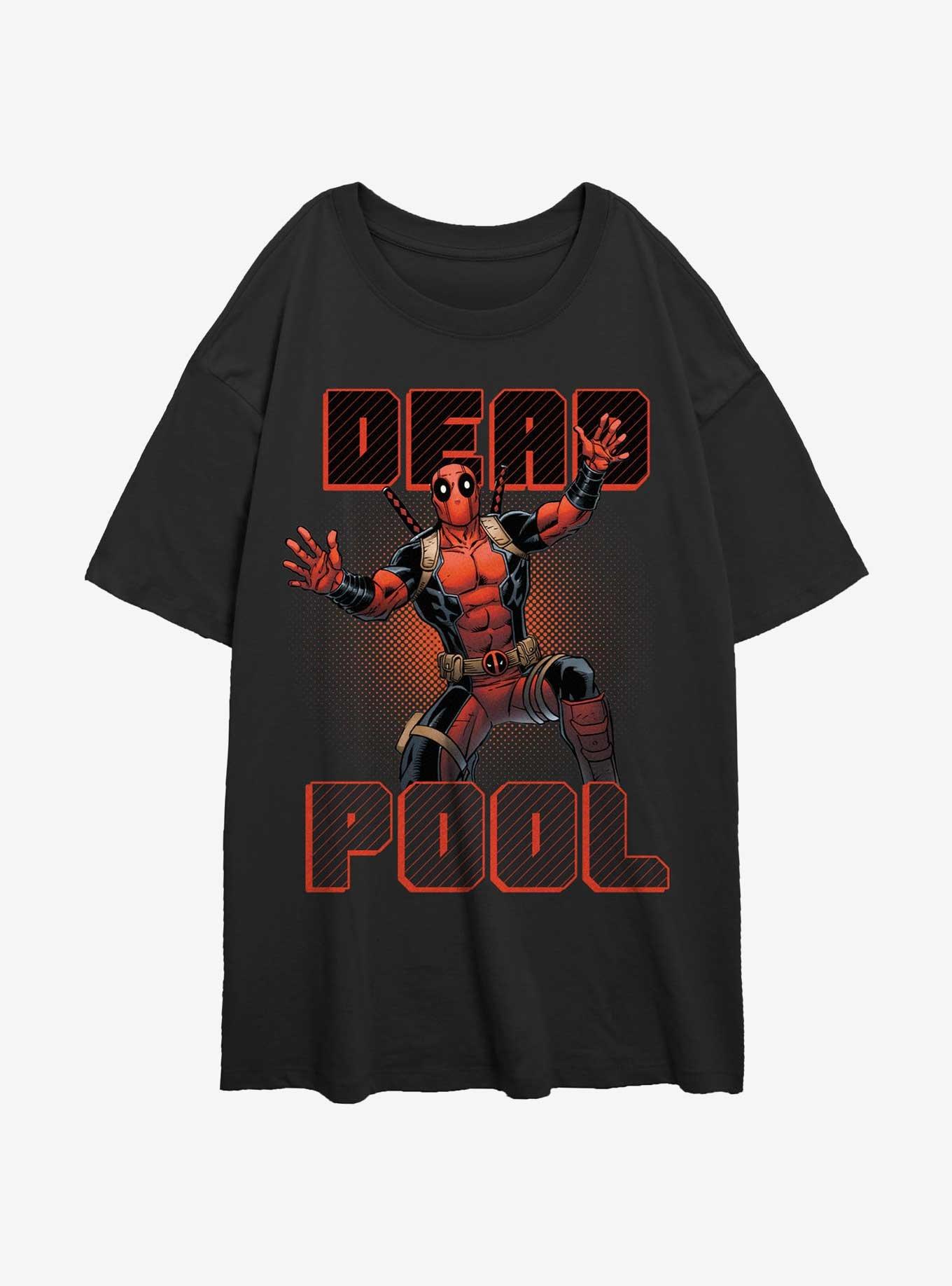 Marvel Deadpool Jazz Hands Merc Girls Oversized T-Shirt, , hi-res