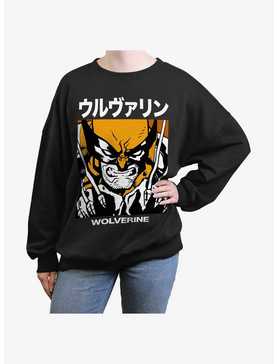 Wolverine Kanji Rage Girls Oversized Sweatshirt, , hi-res