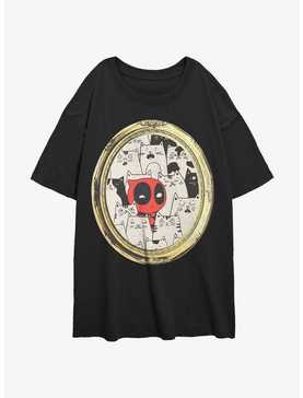 Marvel Deadpool Cats Rule Everything Around Me Portrait Girls Oversized T-Shirt, , hi-res