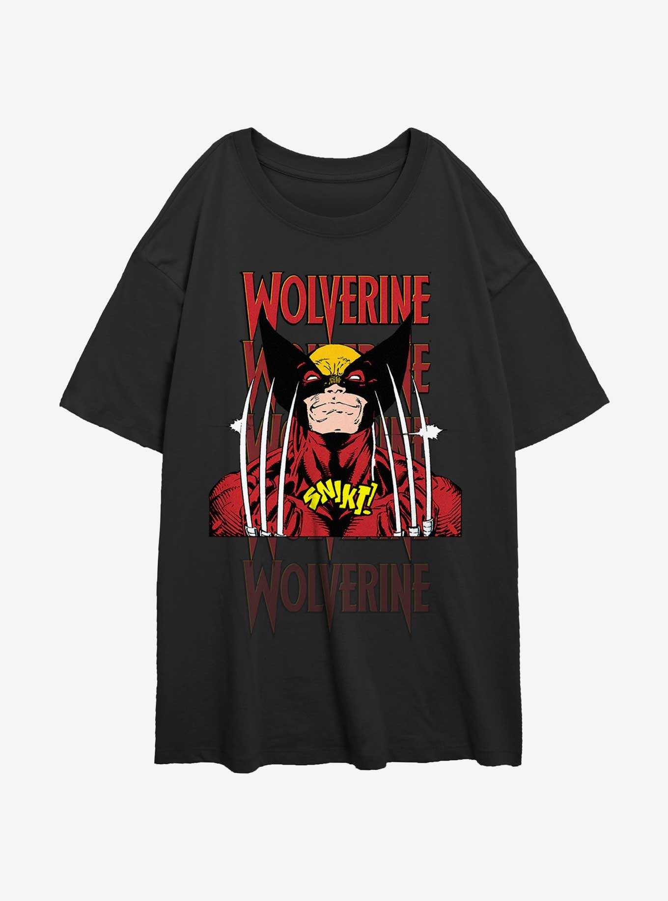 Wolverine Shiny Claws Girls Oversized T-Shirt, , hi-res