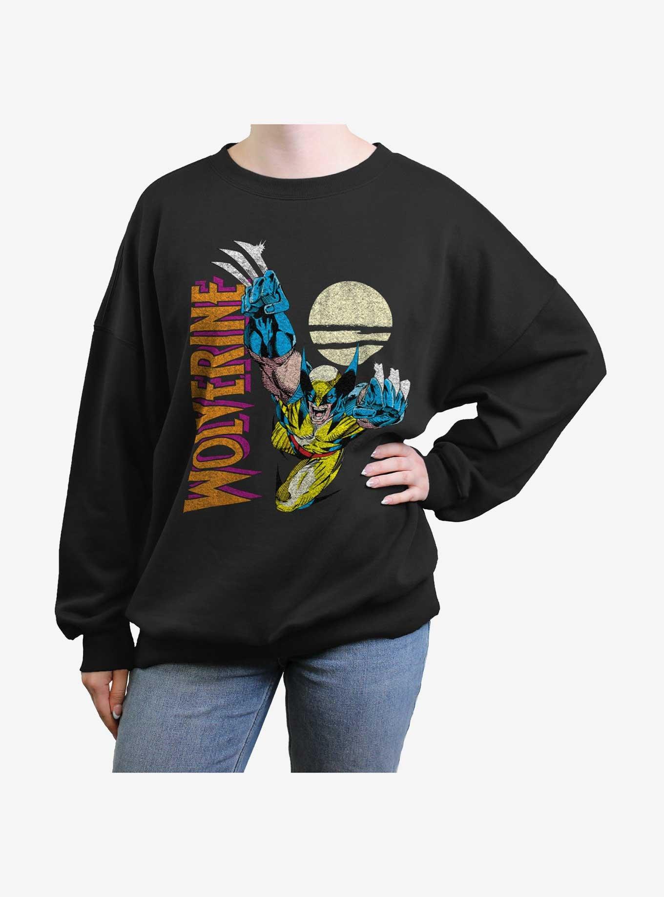 Wolverine Pounce At Night Girls Oversized Sweatshirt