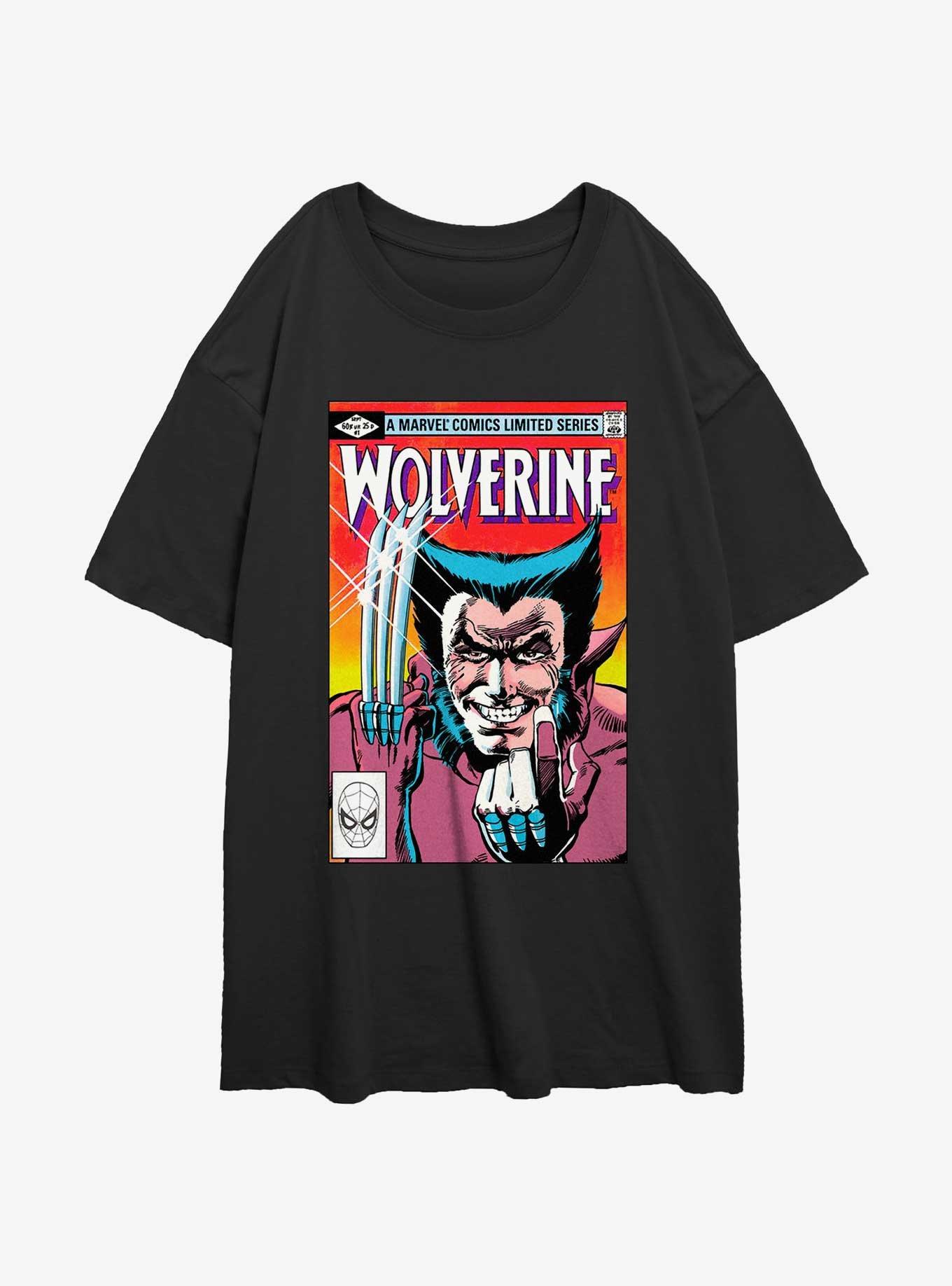 Wolverine Comic Cover Girls Oversized T-Shirt