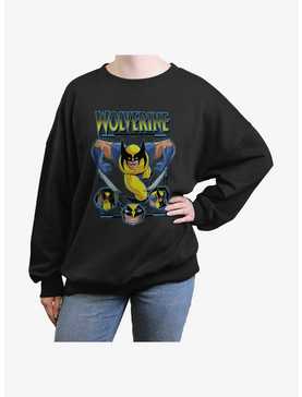 Wolverine Animated Attack Girls Oversized Sweatshirt, , hi-res