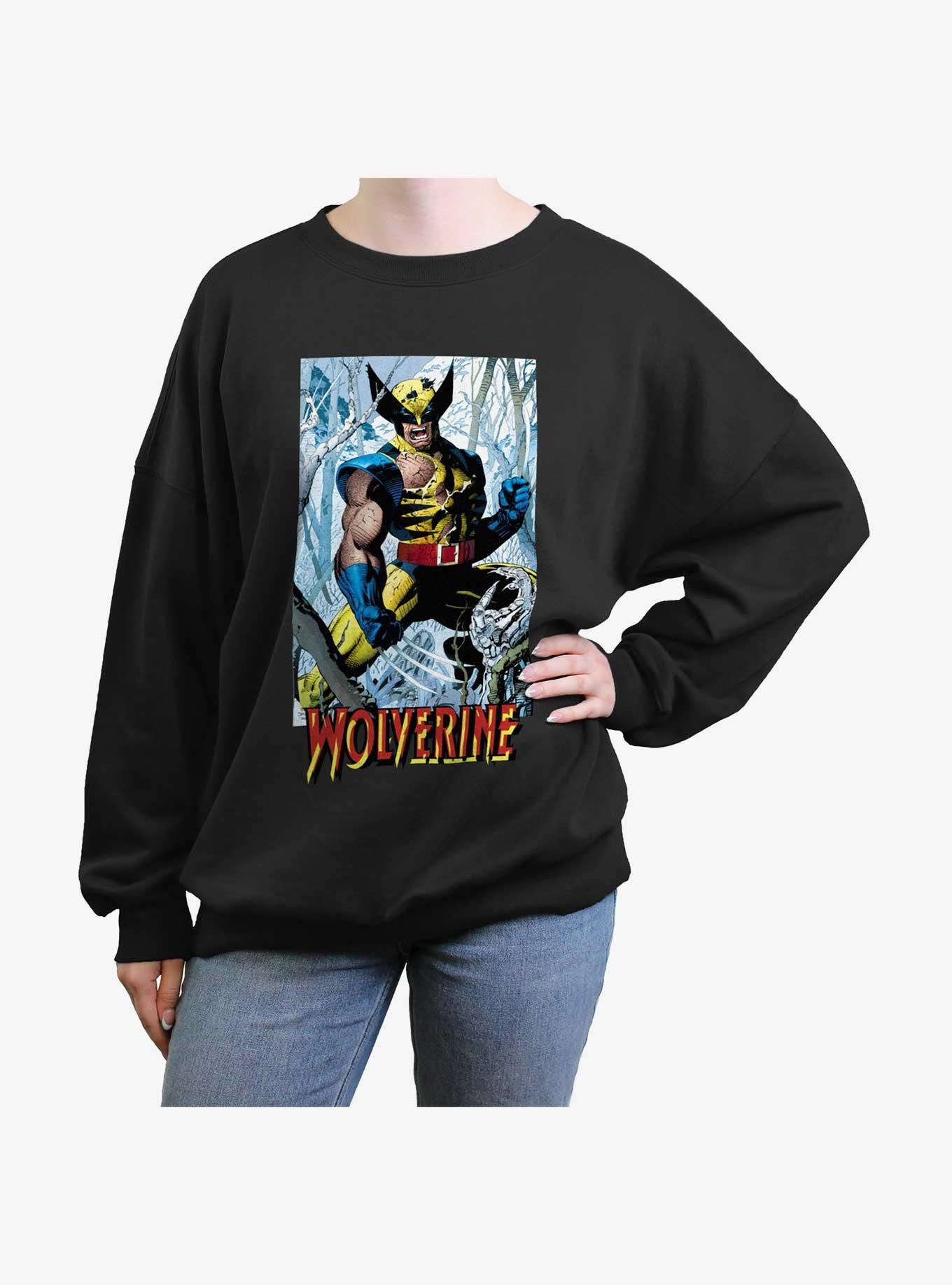 Wolverine Discipline 22 From Then Til Now Trading Card Girls Oversized Sweatshirt, BLACK, hi-res