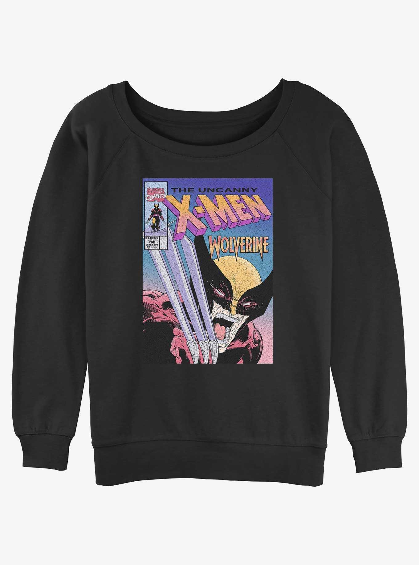 Wolverine The Uncanny X-Men Comic Cover Girls Slouchy Sweatshirt, , hi-res