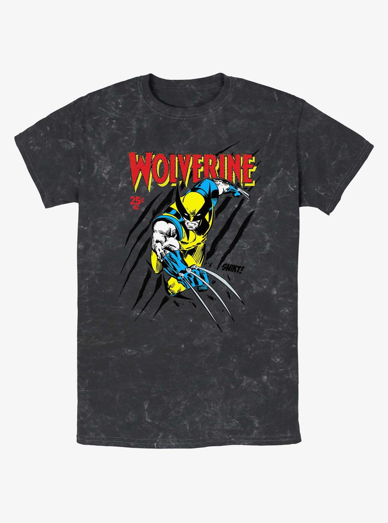 Wolverine Logan Slash Mineral Wash T-Shirt, BLACK, hi-res