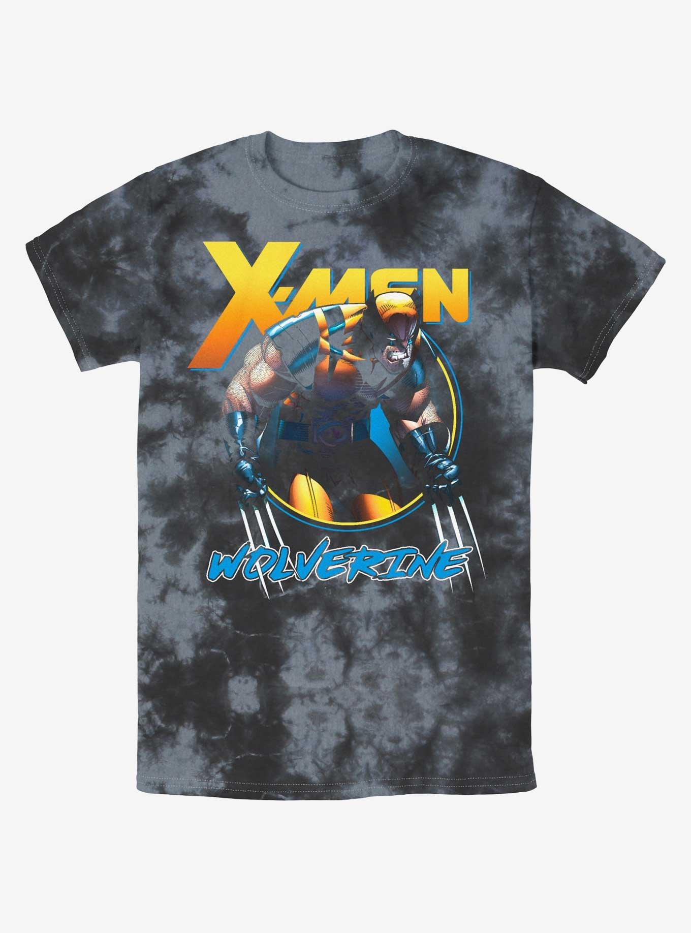 Wolverine Angry Logan Tie-Dye T-Shirt, BLKCHAR, hi-res