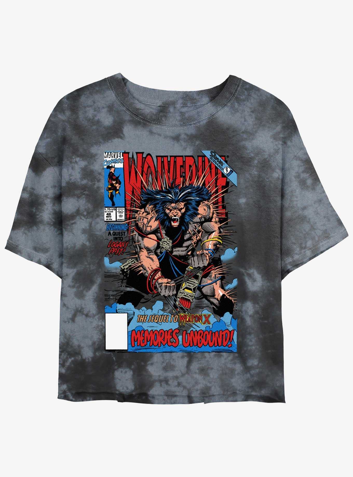 Wolverine Wolvey 48 Comic Cover Girls Tie-Dye Crop T-Shirt, , hi-res