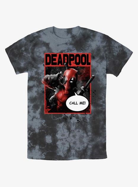 Marvel Deadpool Call Me Poster Tie-Dye T-Shirt - MULTI | BoxLunch