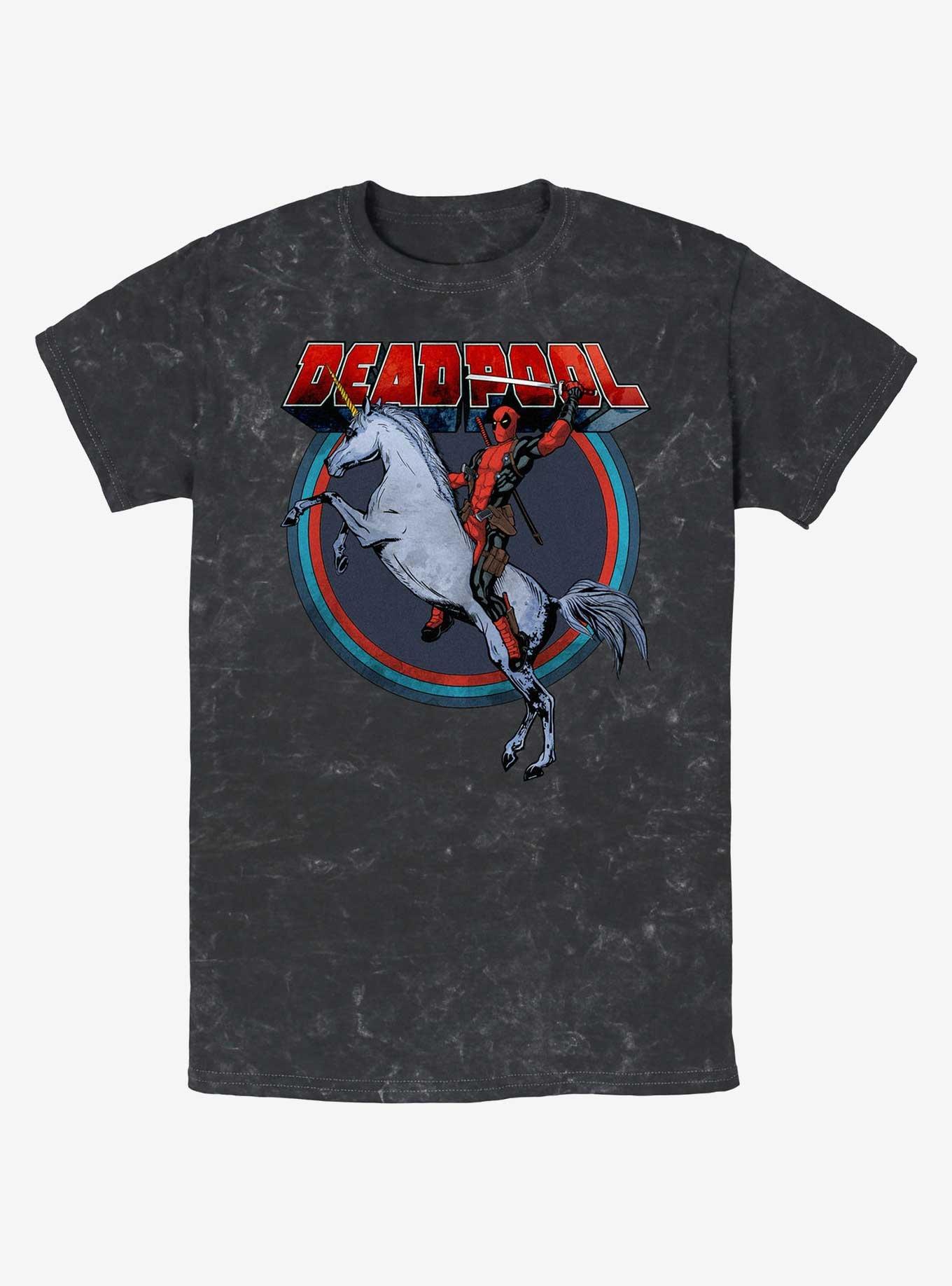 Marvel Deadpool Unicorns Forever Mineral Wash T-Shirt, , hi-res