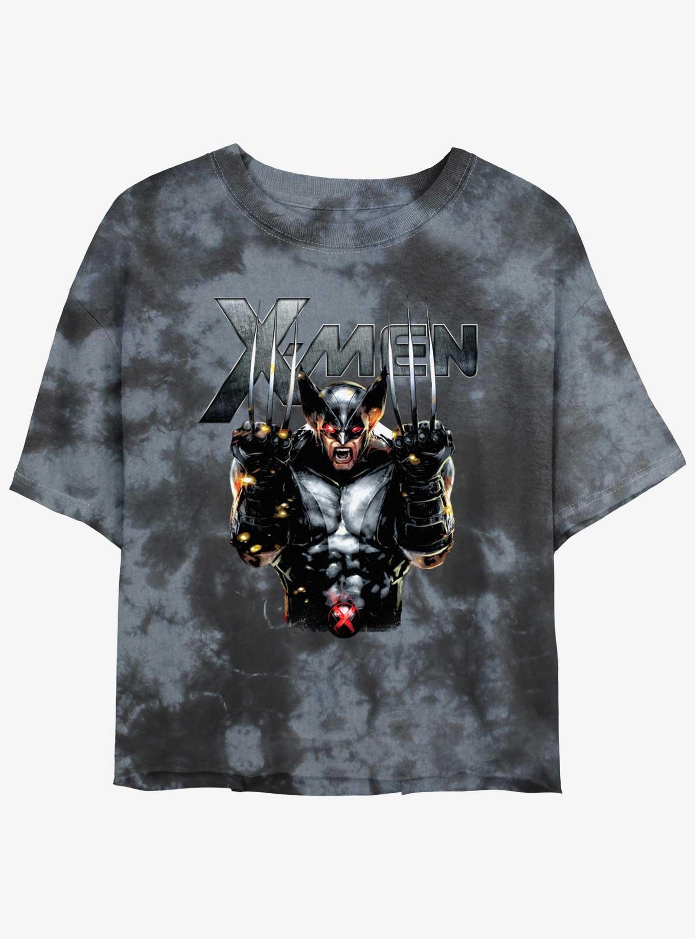 Wolverine Adamantium Rage Womens Tie-Dye Crop T-Shirt, , hi-res