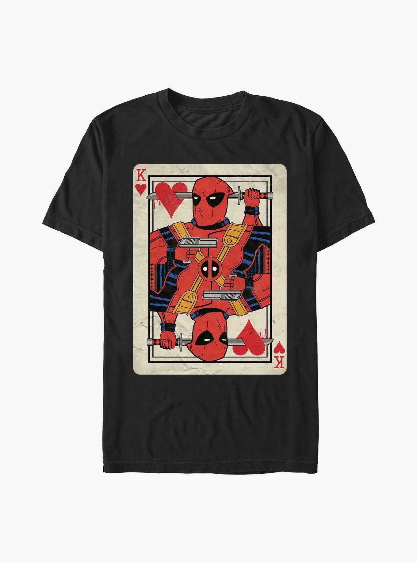 Marvel Deadpool King Of Hearts Card T-Shirt, , hi-res