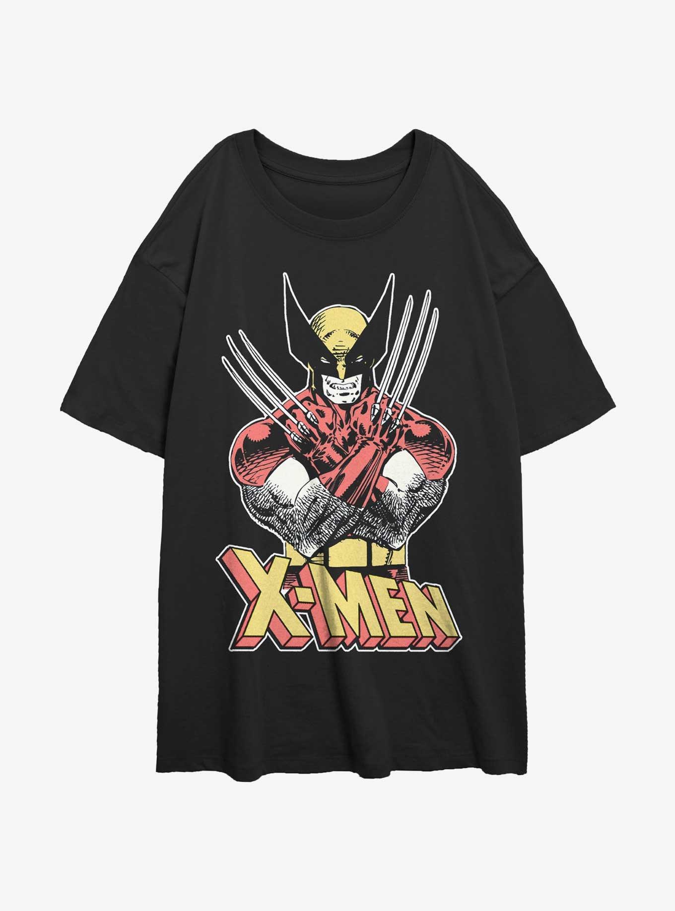 Wolverine Vintage Wolverine Womens Oversized T-Shirt, BLACK, hi-res