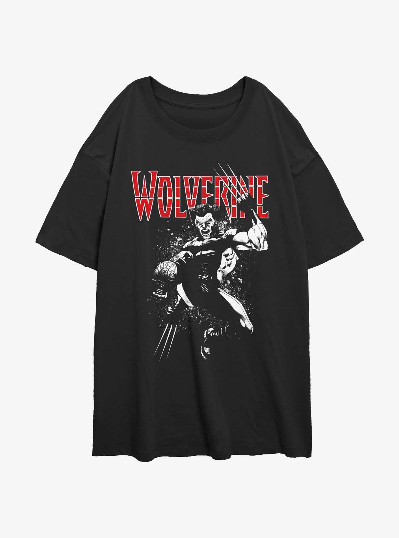 Wolverine Jump Tour Womens Oversized T-Shirt, BLACK, hi-res