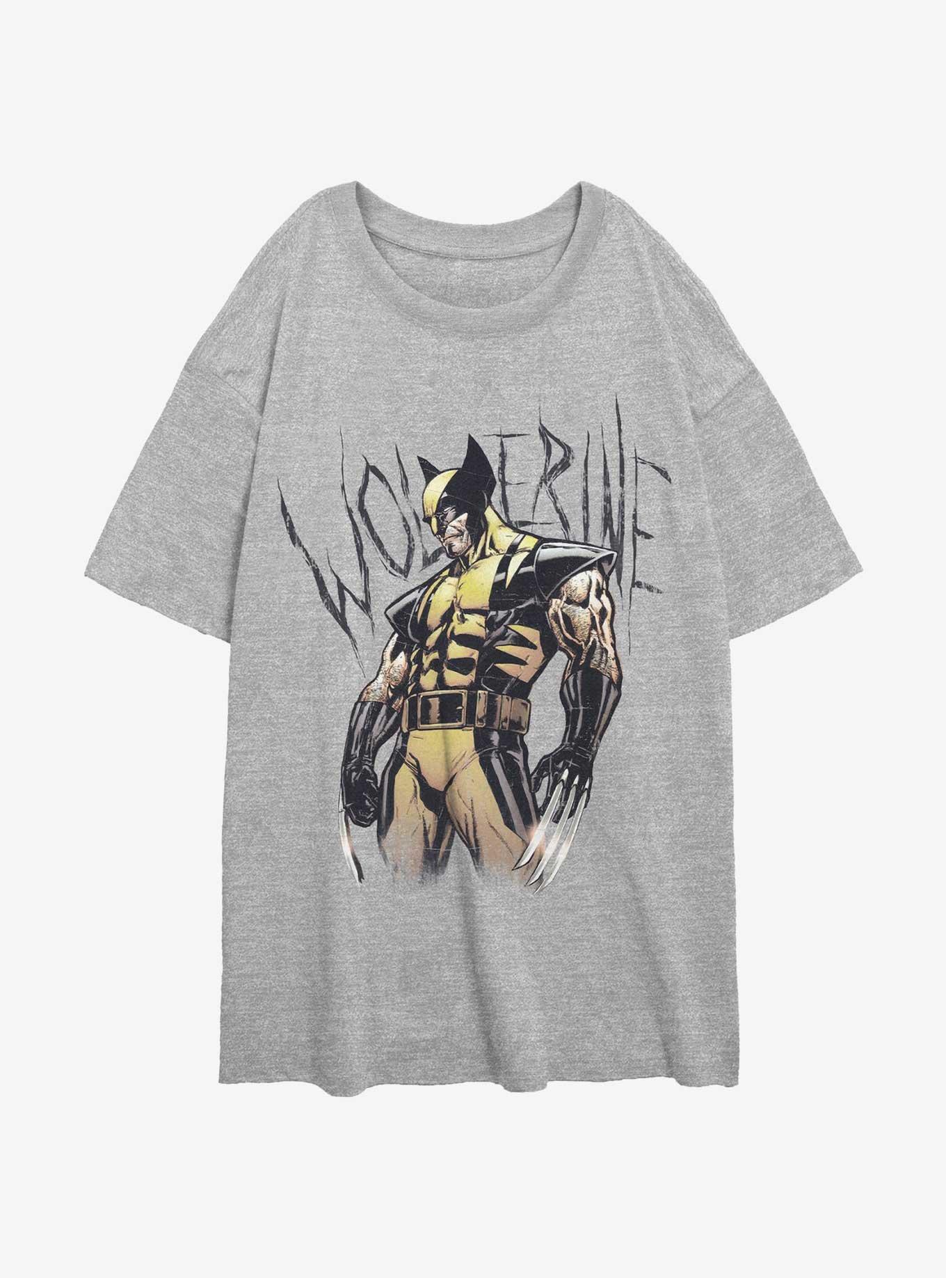 Wolverine Claws Ready Womens Oversized T-Shirt, ATH HTR, hi-res