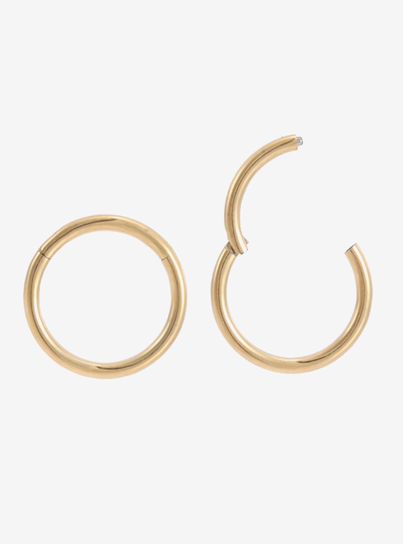 18G Titanium Gold Hinged Clicker, , hi-res