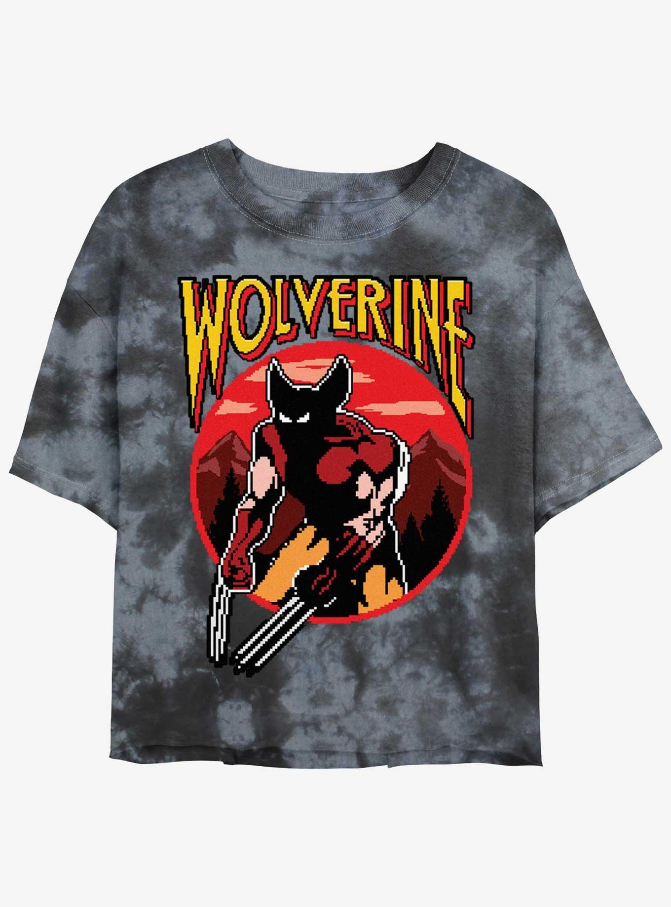 Wolverine Pixel Wolverine Girls Tie-Dye Crop T-Shirt, , hi-res