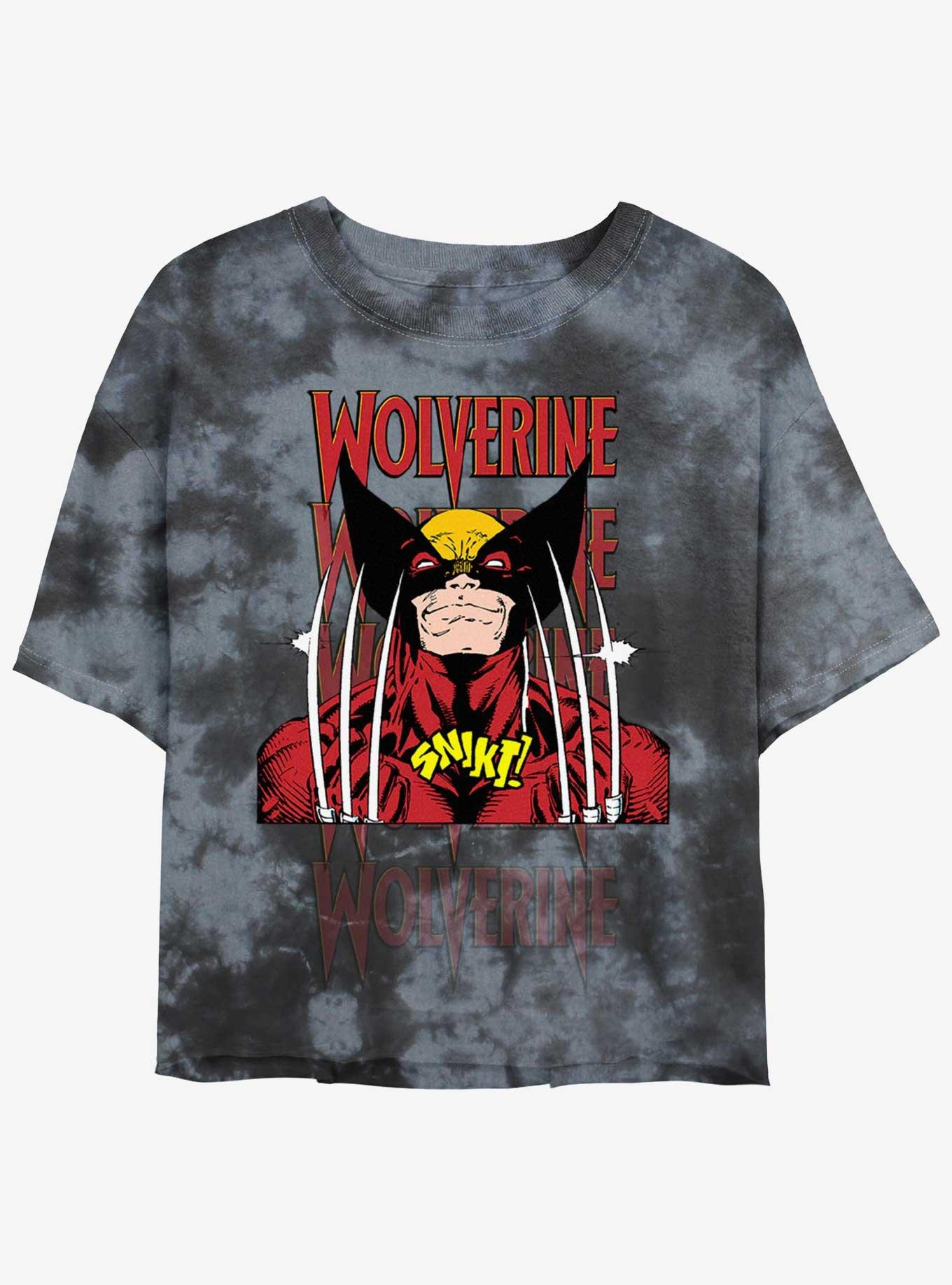 Wolverine Shiny Claws Girls Tie-Dye Crop T-Shirt, , hi-res