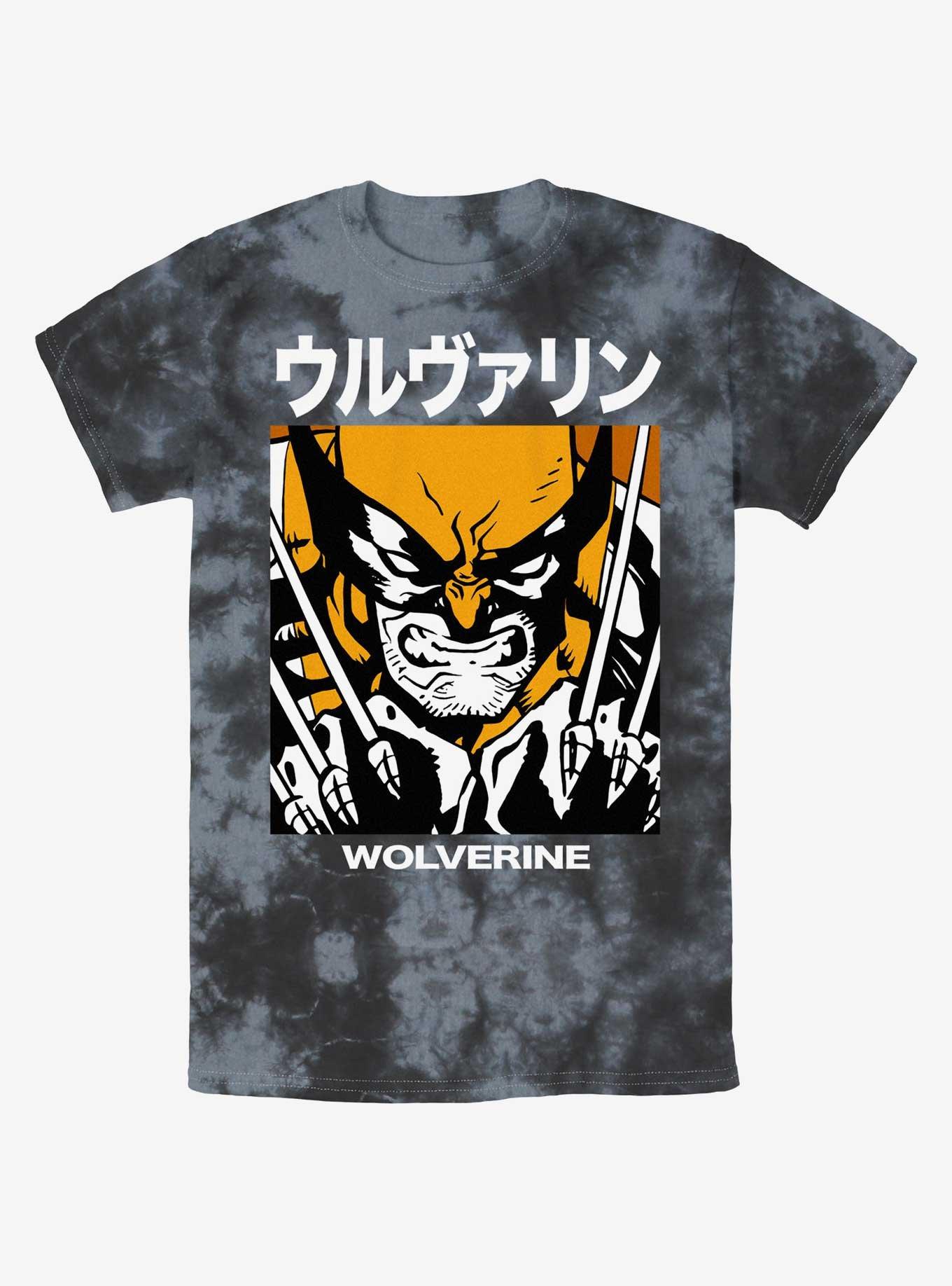 Wolverine Kanji Rage Tie-Dye T-Shirt, BLKCHAR, hi-res