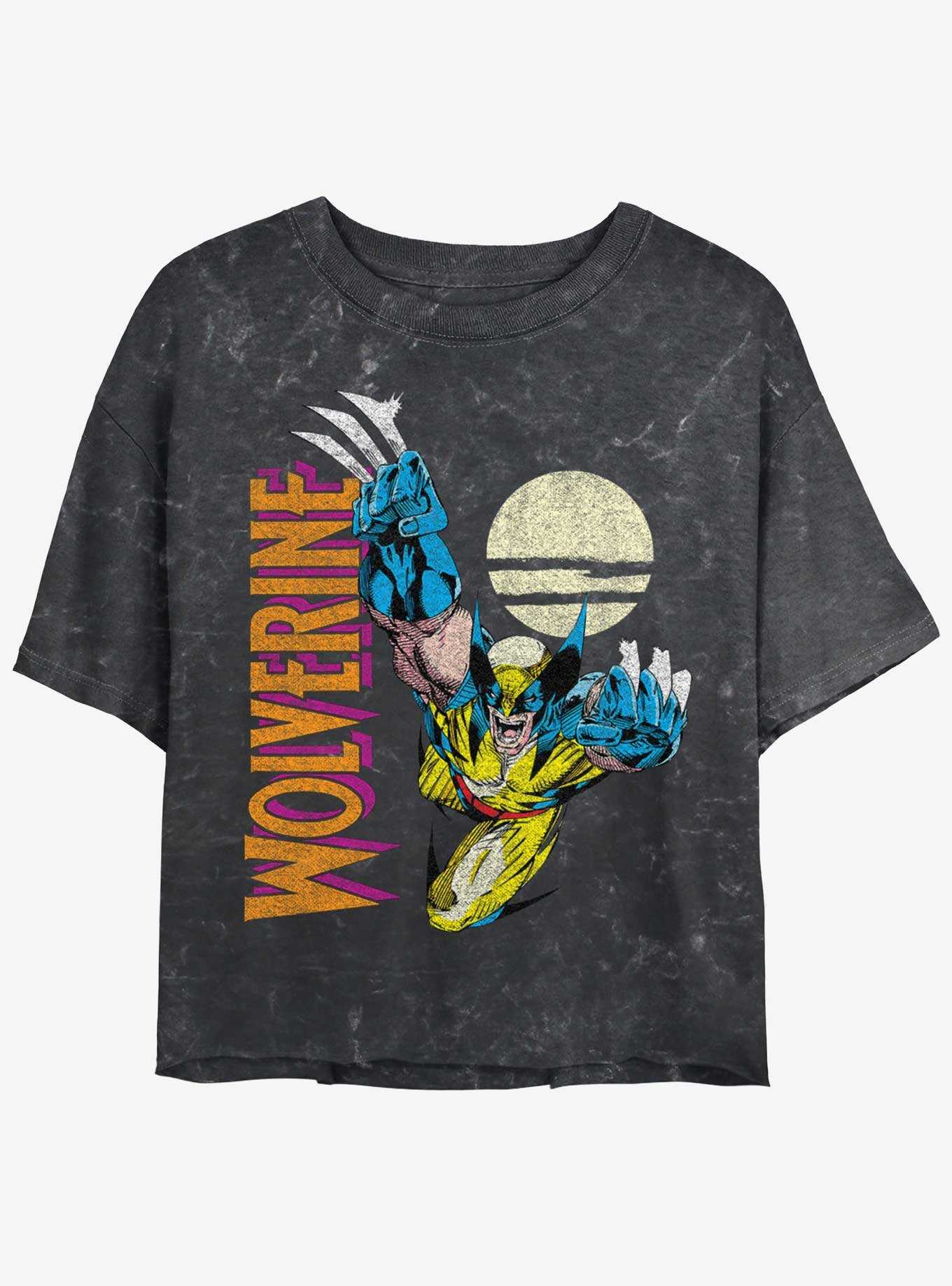 Wolverine Pounce At Night Girls Mineral Wash Crop T-Shirt, , hi-res