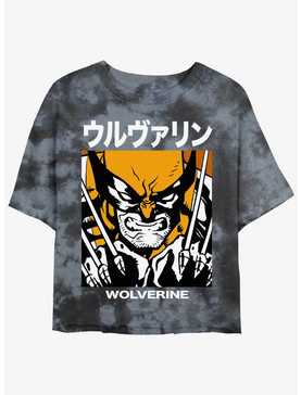 Wolverine Kanji Rage Girls Tie-Dye Crop T-Shirt, , hi-res