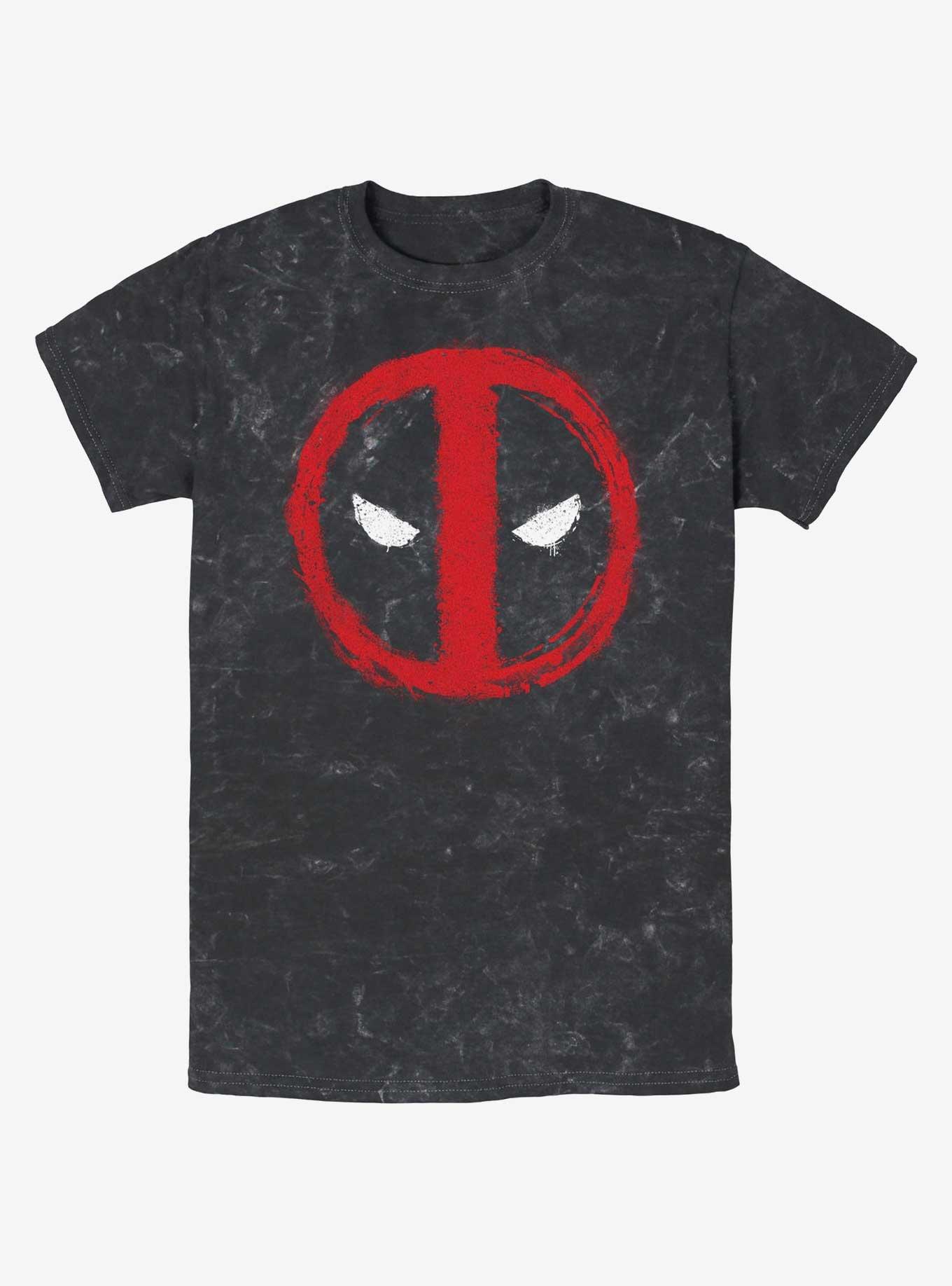 Marvel Deadpool Chalk Evil Eye Mineral Wash T-Shirt, BLACK, hi-res