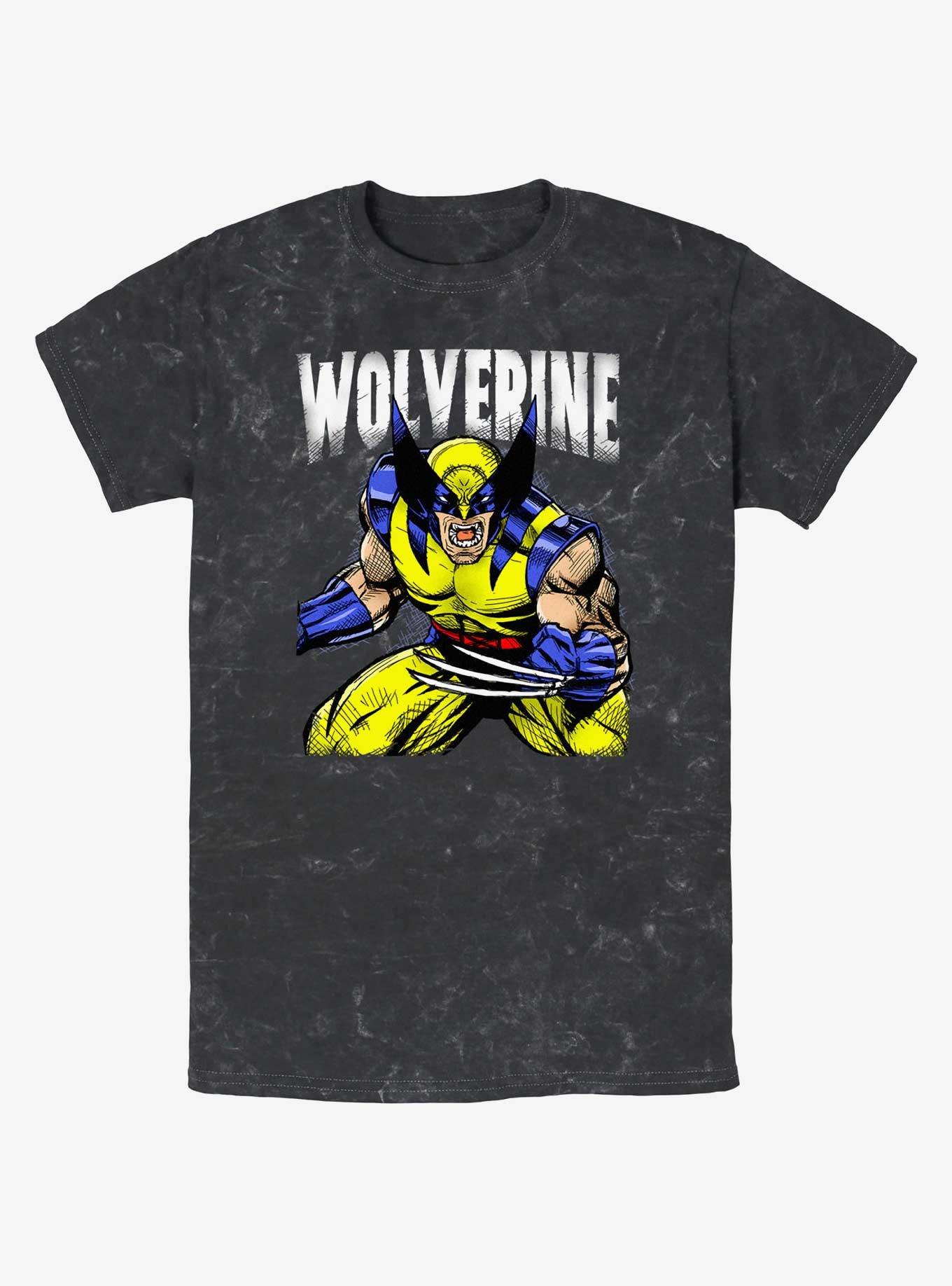 Wolverine Rage On Mineral Wash T-Shirt, BLACK, hi-res
