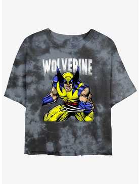 Wolverine Rage On Girls Tie-Dye Crop T-Shirt, , hi-res