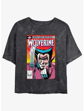 Wolverine Comic Cover Girls Mineral Wash Crop T-Shirt, , hi-res
