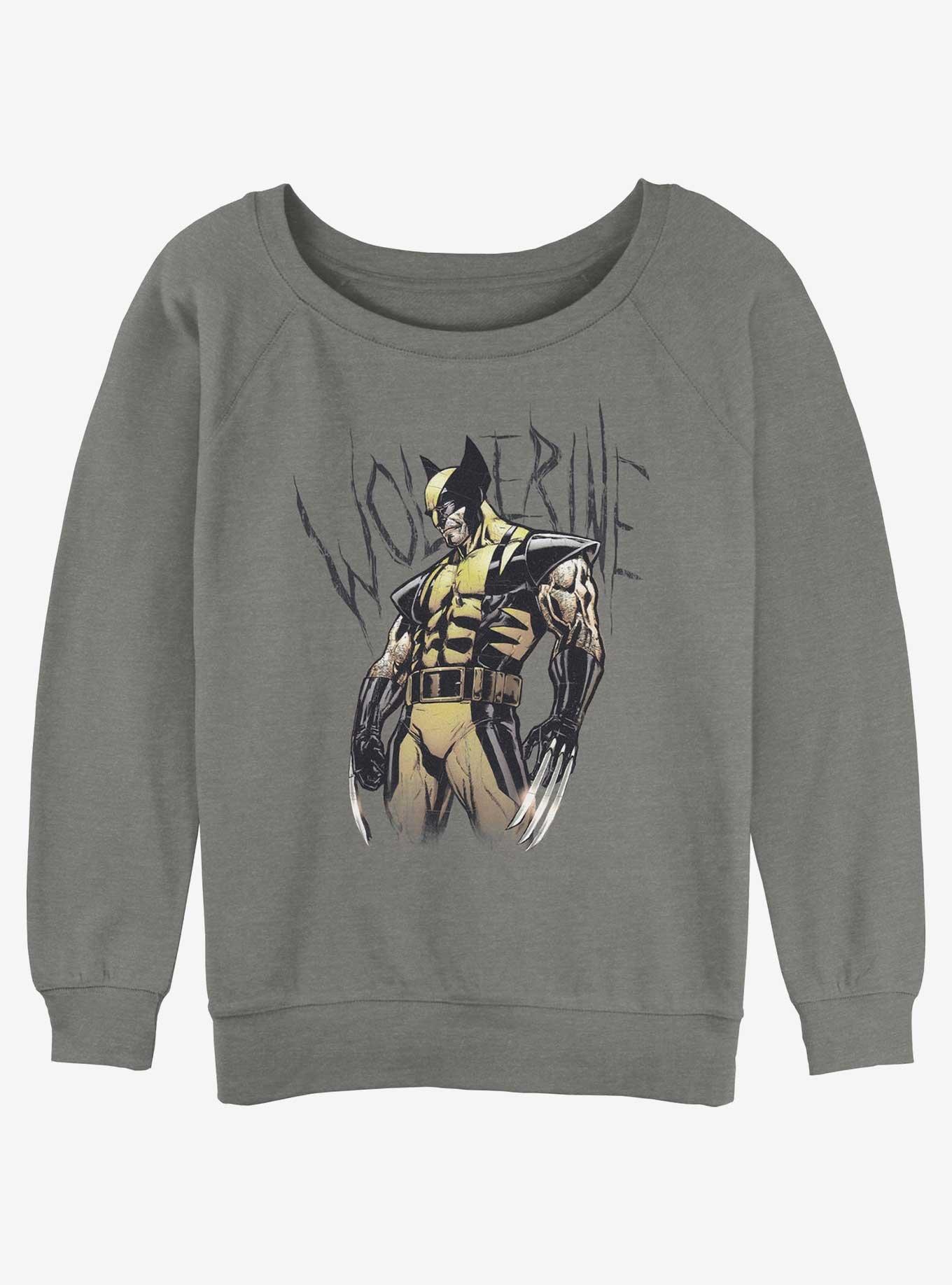 Wolverine Claws Ready Girls Slouchy Sweatshirt, GRAY HTR, hi-res