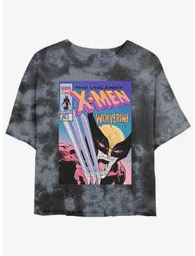 Wolverine The Uncanny X-Men Comic Cover Girls Tie-Dye Crop T-Shirt, , hi-res