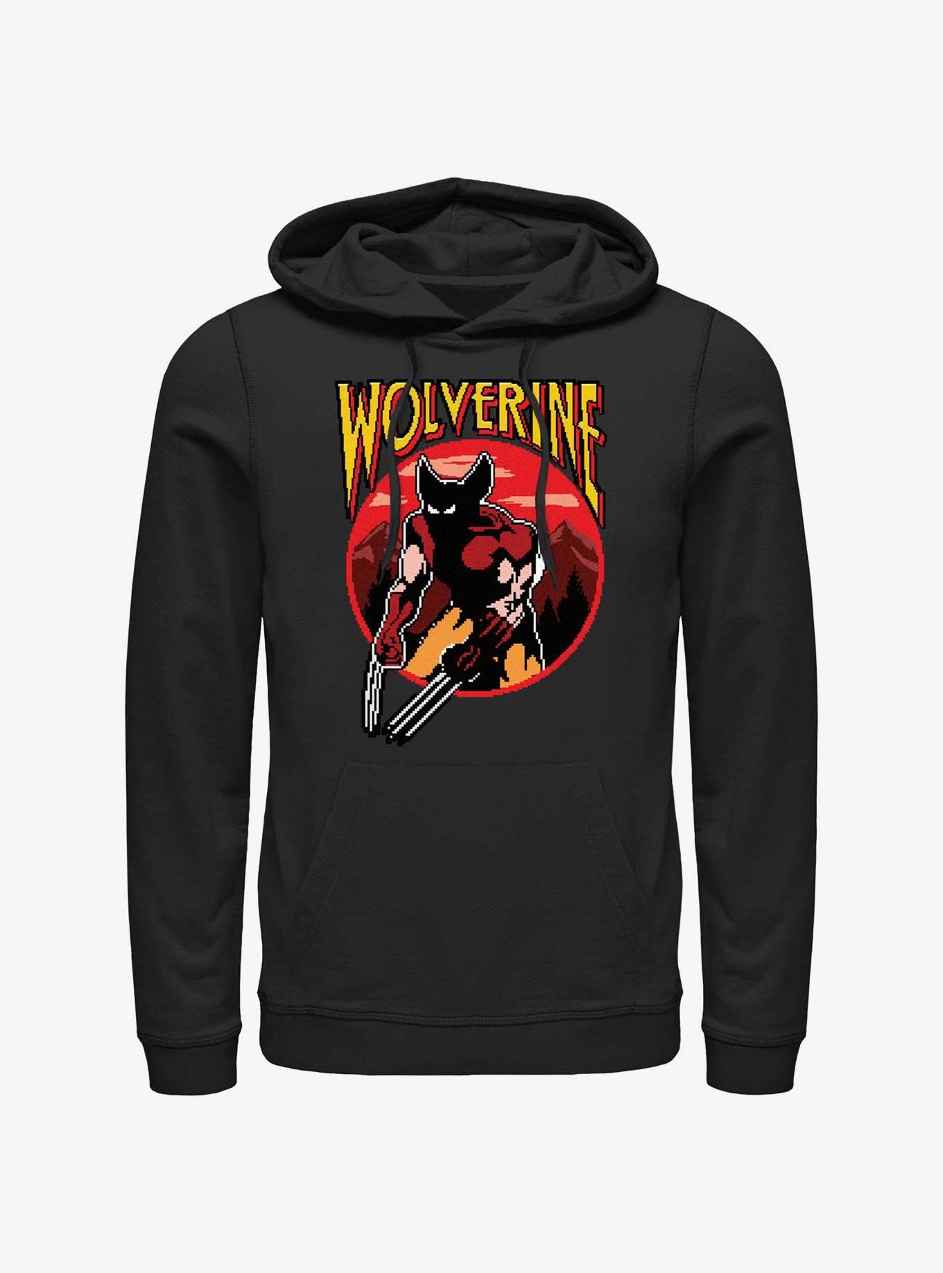 Wolverine Pixel Wolverine Hoodie, BLACK, hi-res
