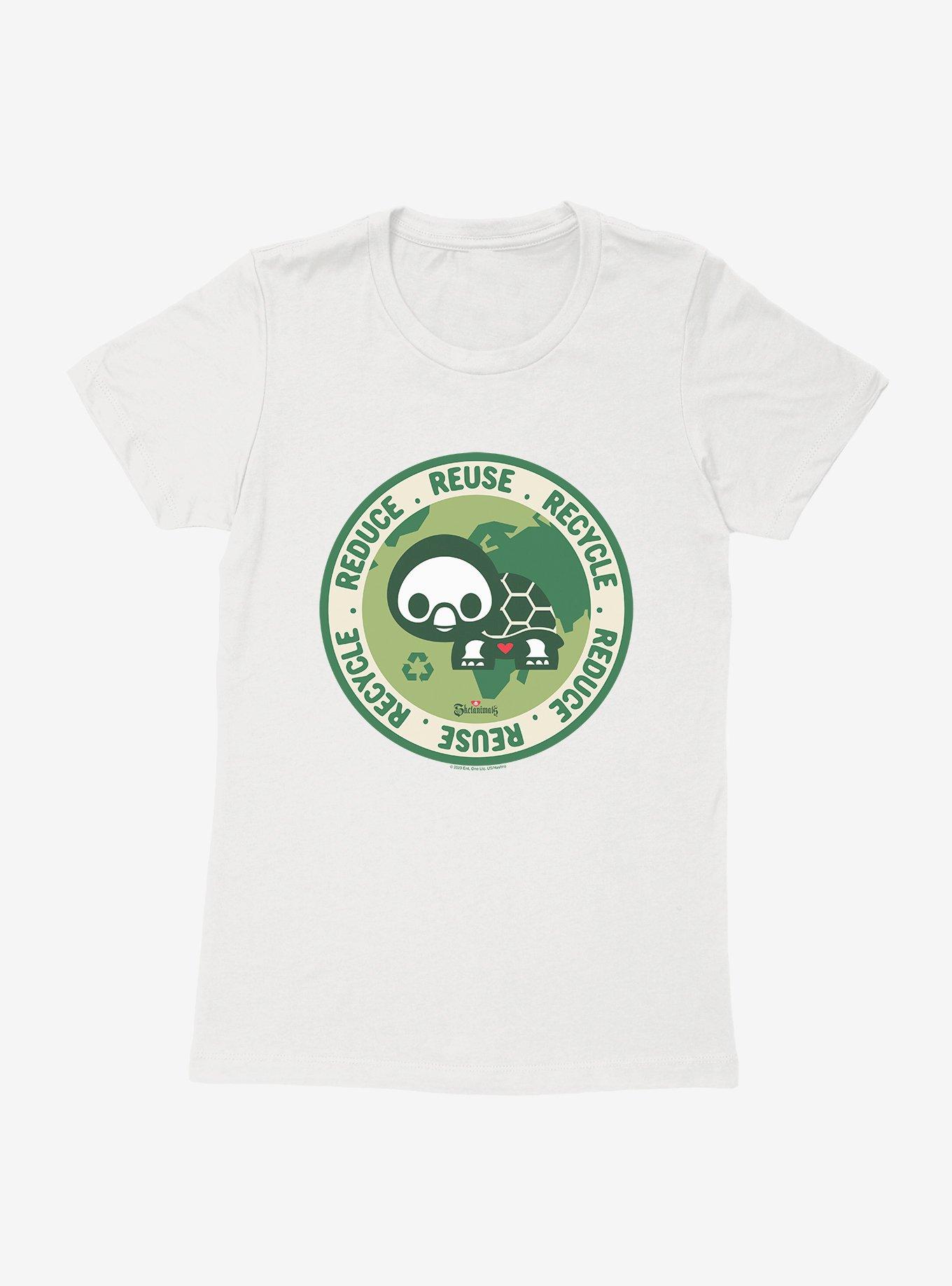 Skelanimals Pudge Reduce Reuse Recycle Womens T-Shirt, , hi-res