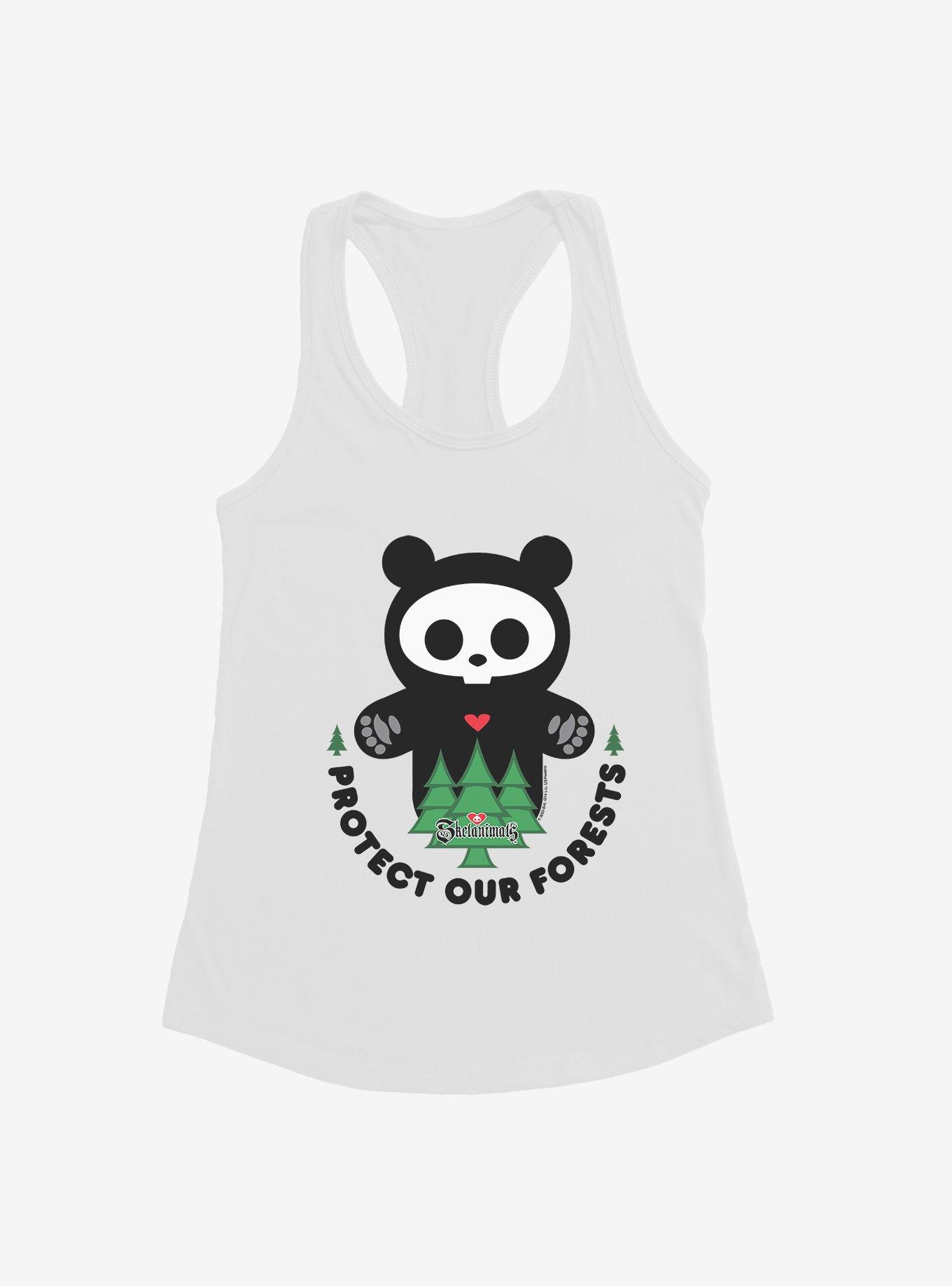 Skelanimals ChungKee Protect Our Forests Womens Tank Top, WHITE, hi-res