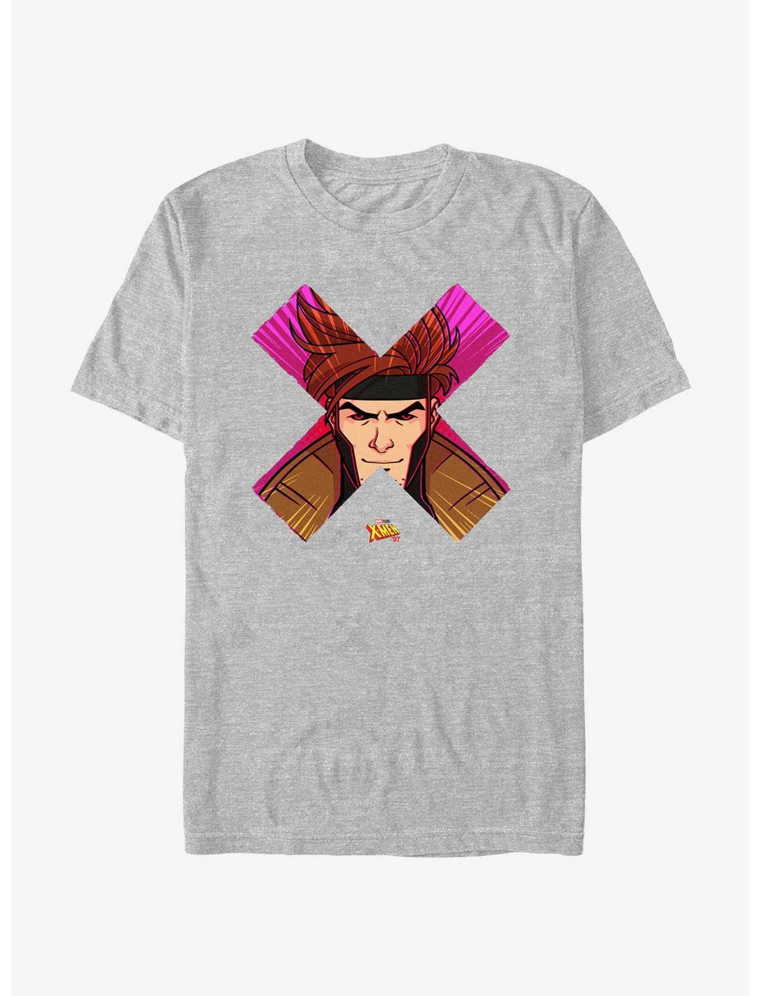 Marvel X-Men '97 Gambit Face T-Shirt, ATH HTR, hi-res