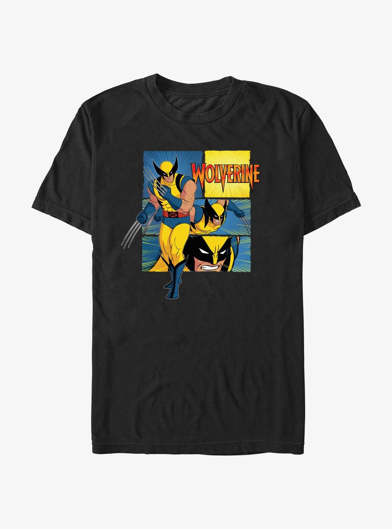 Marvel X-Men '97 Wolverine Poses T-Shirt, BLACK, hi-res