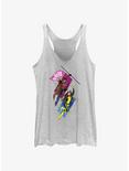 Marvel X-Men '97 Gambit And Rogue Attack Girls Tank, WHITE HTR, hi-res