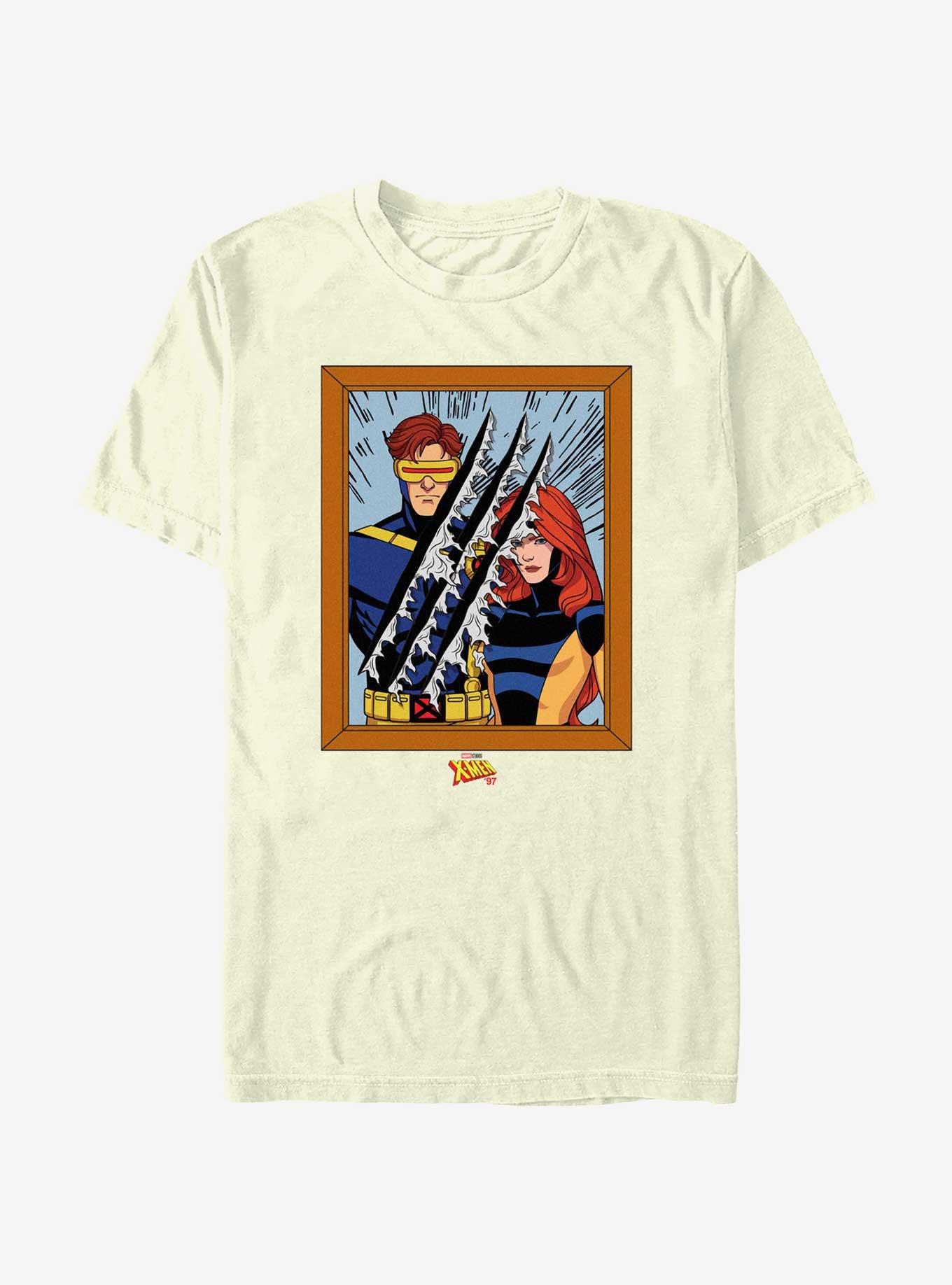 Marvel X-Men '97 Cyclops And Jean Portrait T-Shirt, NATURAL, hi-res