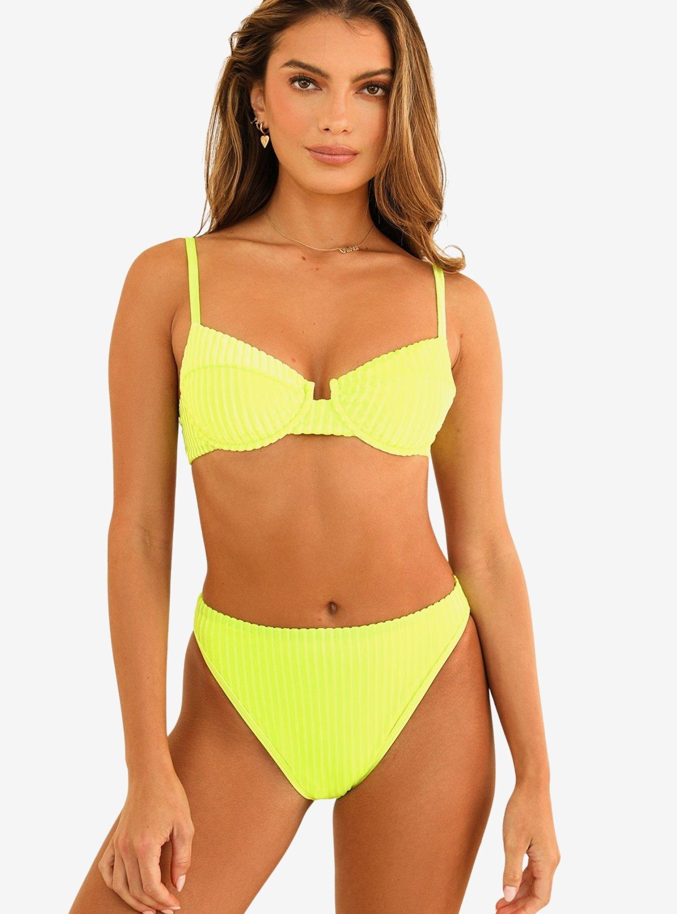 Dippin' Daisy's Gigi Underwire Swim Top Neon Yellow, NEON YELLOW, hi-res