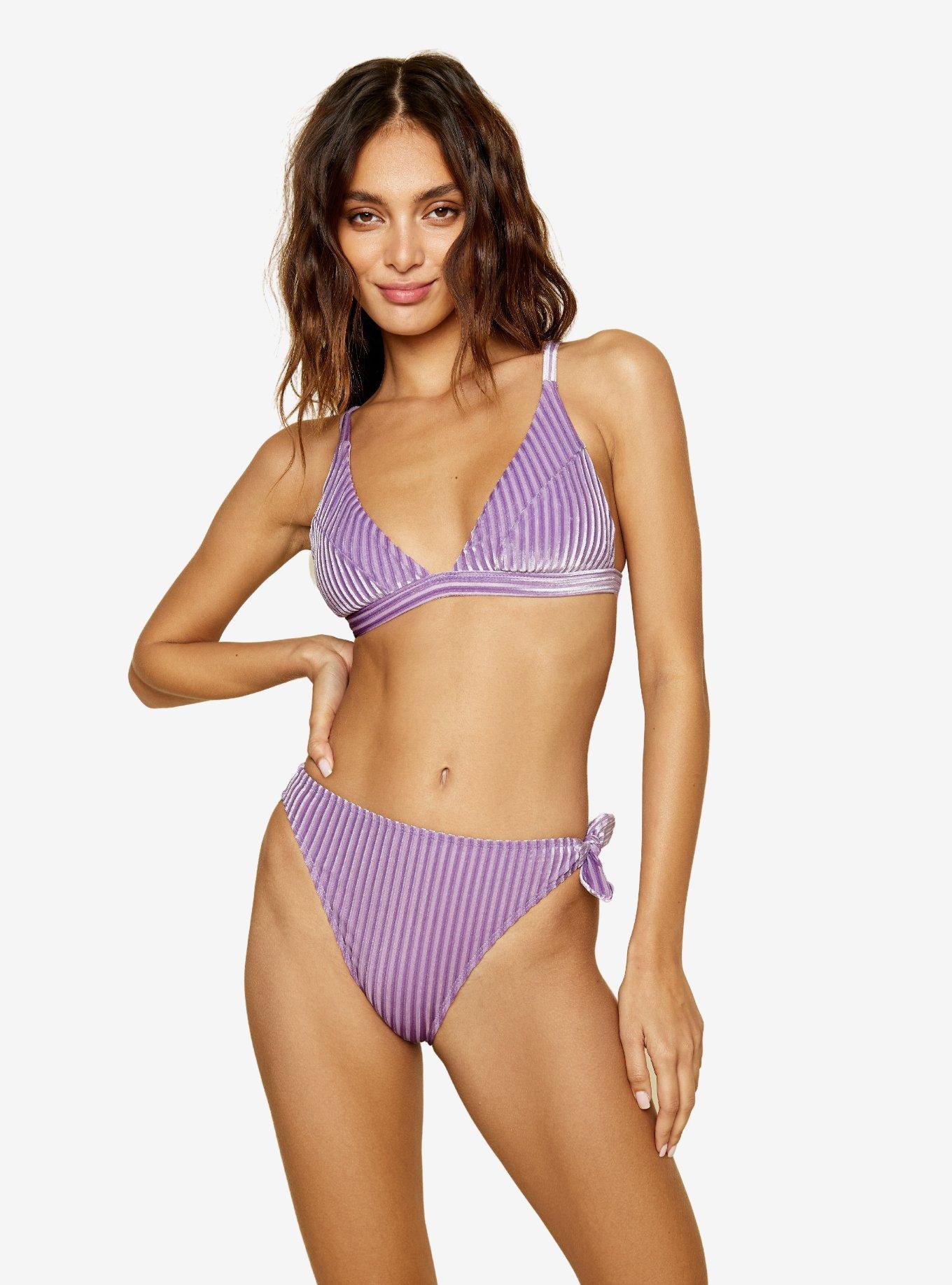 Dippin' Daisy's Astro High Cut Swim Bottom Ultraviolet, PURPLE, hi-res